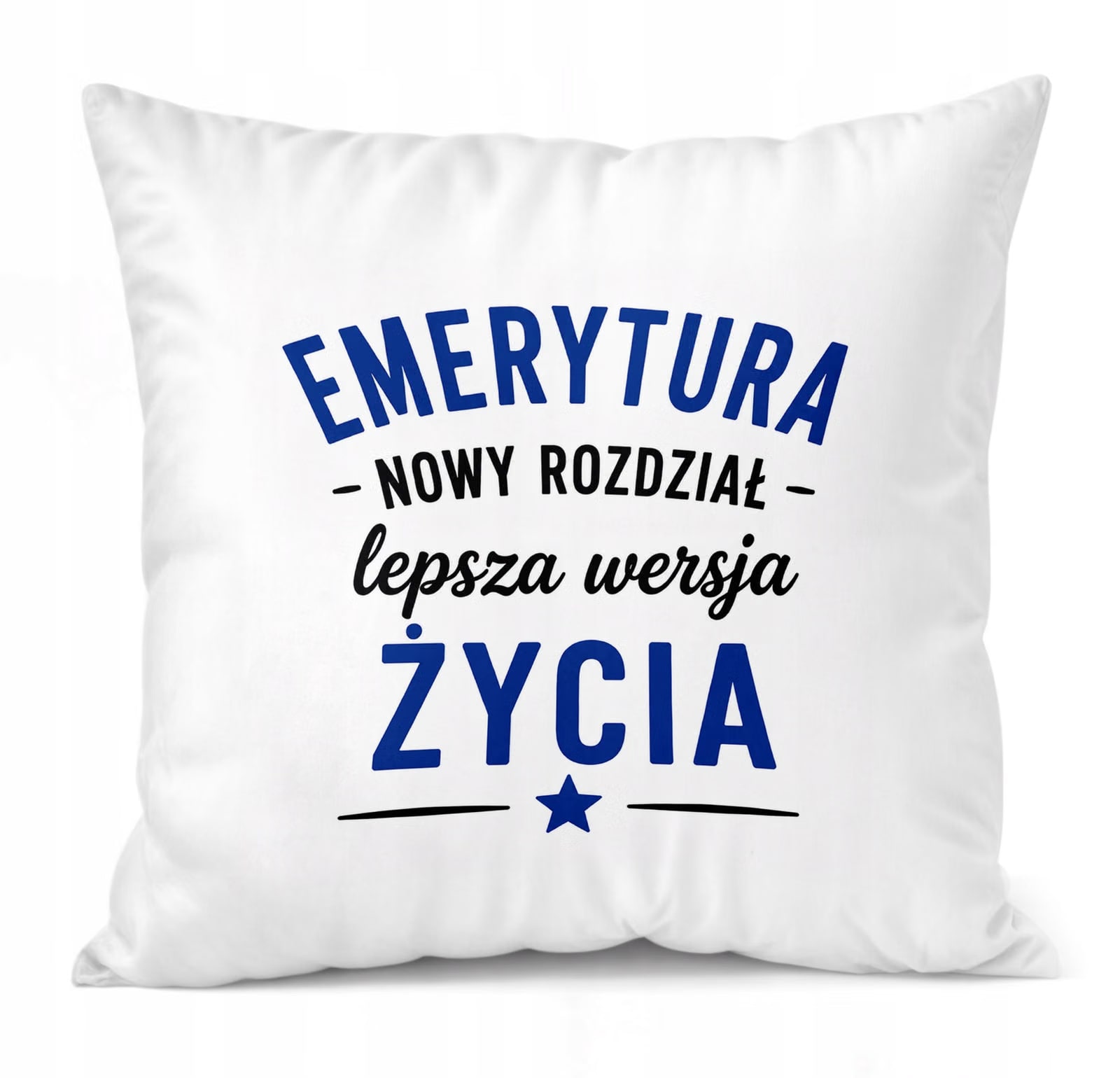 Poduszka Jasiek 38x38cm z Nadrukiem Emerytura Dla Emeryta Upominek Prezent
