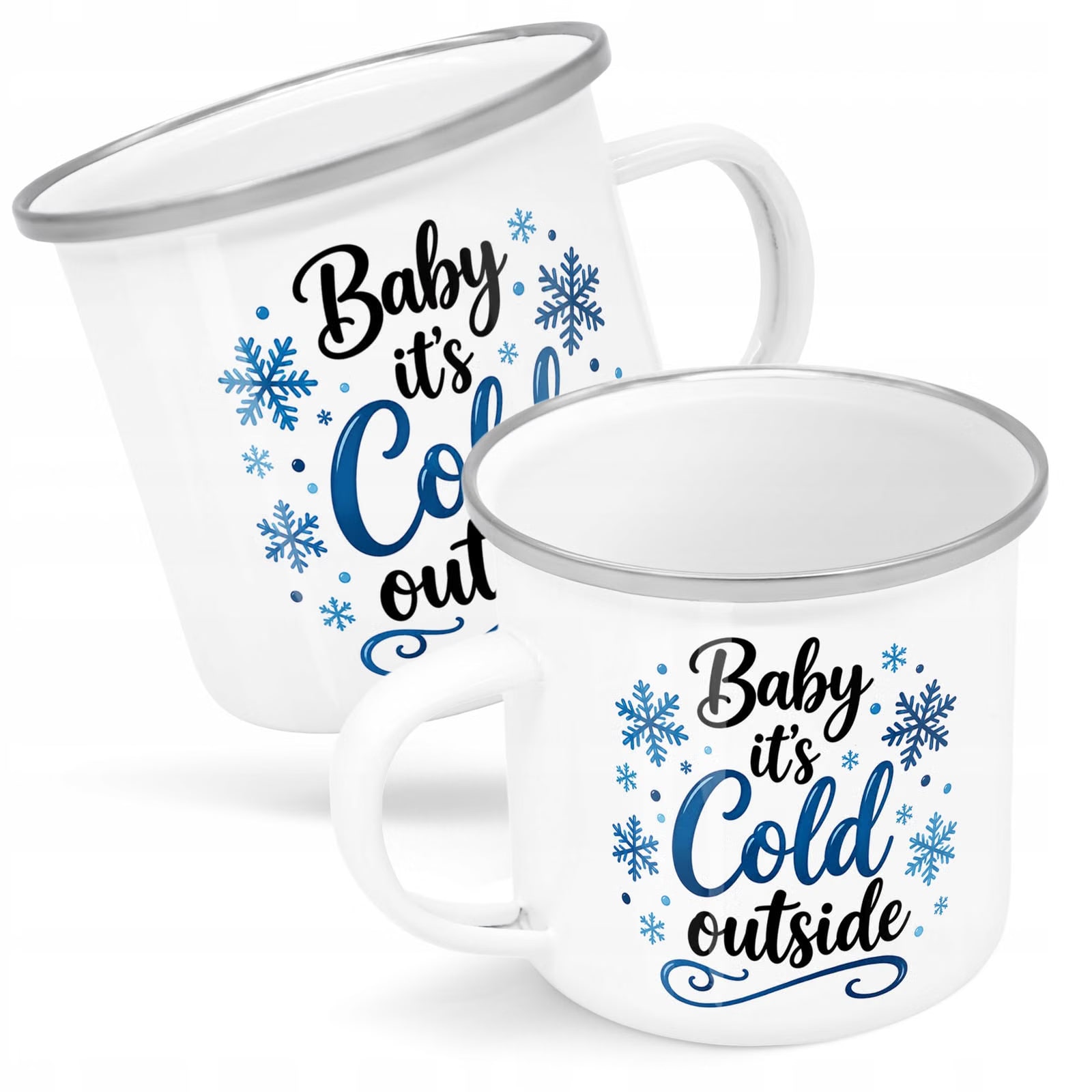 Kubek Emaliowany Boże Narodzenie Mikołajki Baby Its Cold Outside Prezent