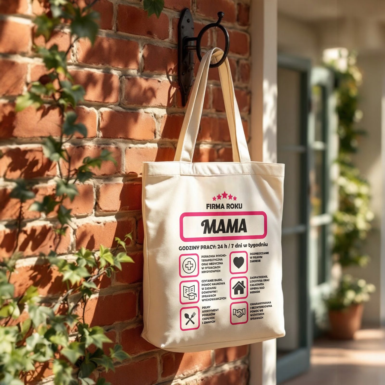 Torba bawełniana premium na zakupy Dzień Matki Prezent Firma Mama