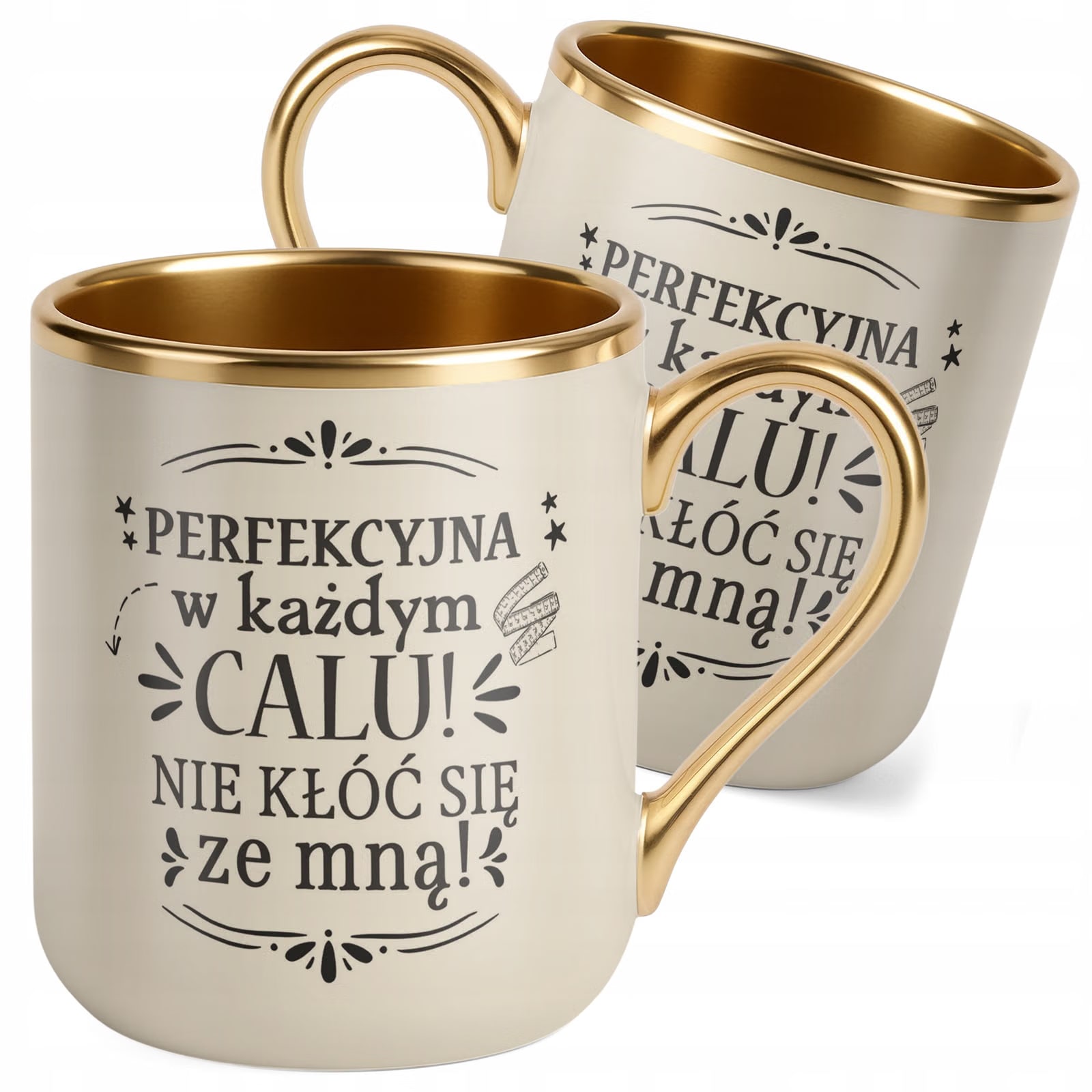 Kubek Premium Złoty Ecru Dzień Kobiet Zabawny Prezent Upominek Dla Kobiety