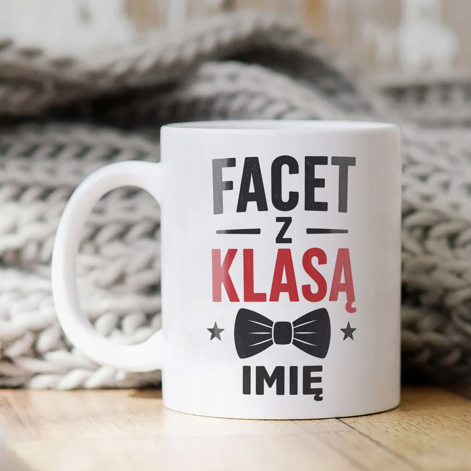 Biały Kubek personalizowany z nadrukiem Dzień Chłopaka Dla Mężczyzny