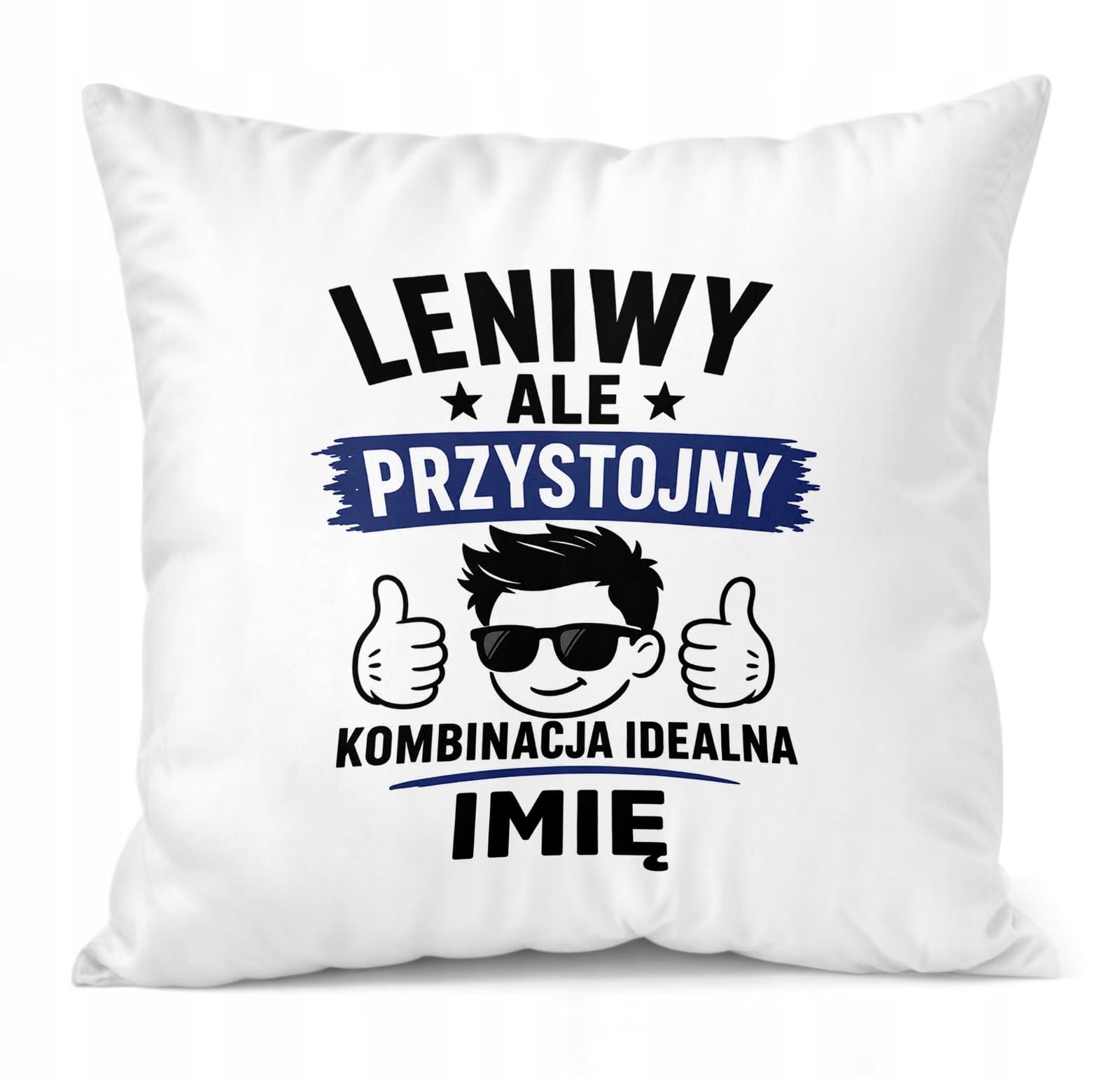 Poduszka Jasiek Personalizowana z nadrukiem Dzień Chłopaka 38x38cm Prezent