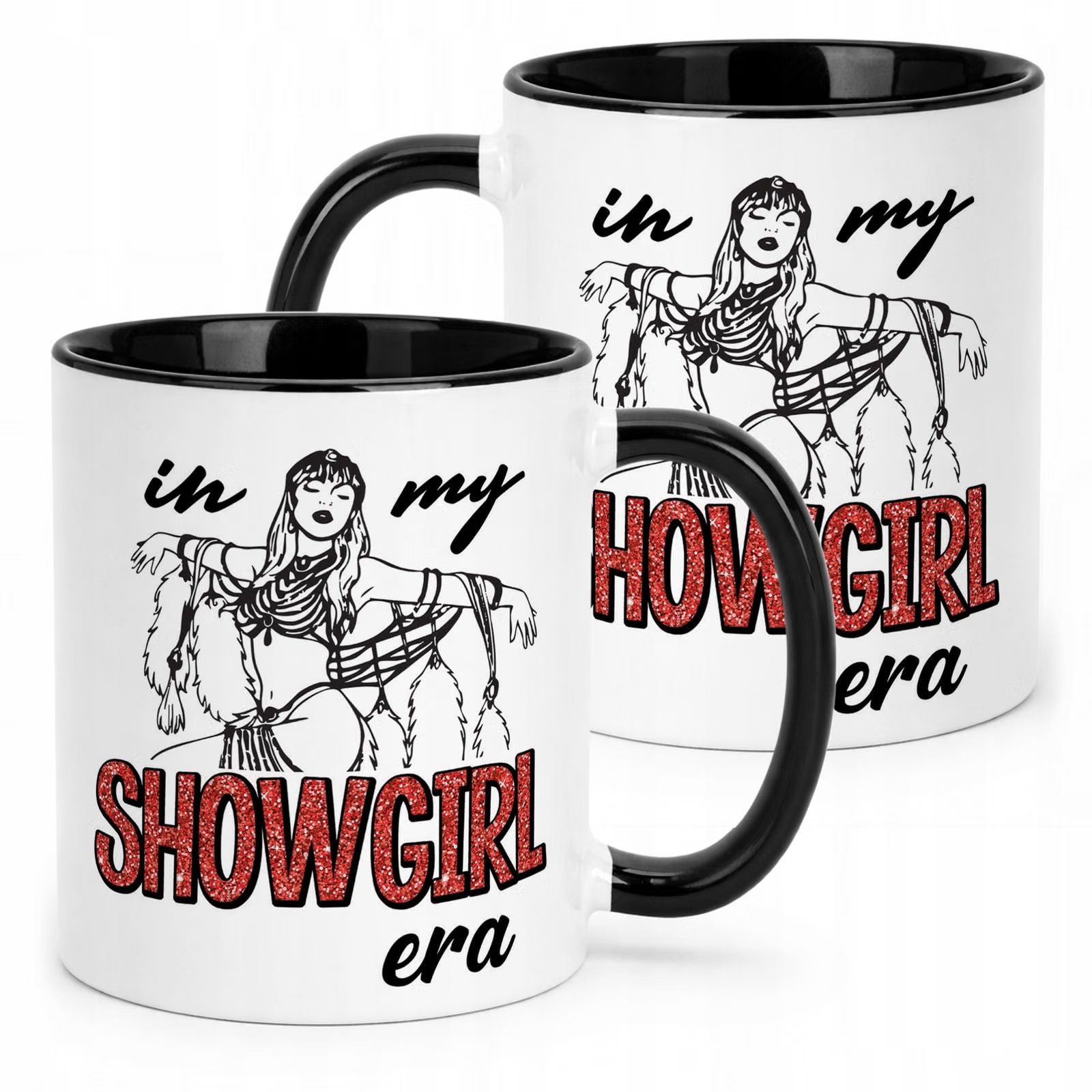 Kubek Czarny Taylor Swift The Life Of A Showgirl Dla Fanów Prezent