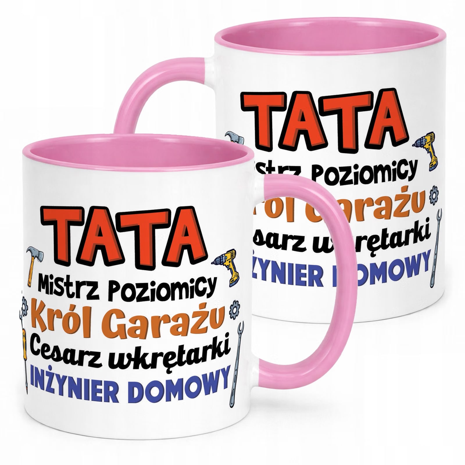Kubek Różowy Dzień Ojca Dla Taty Majstra Prezent