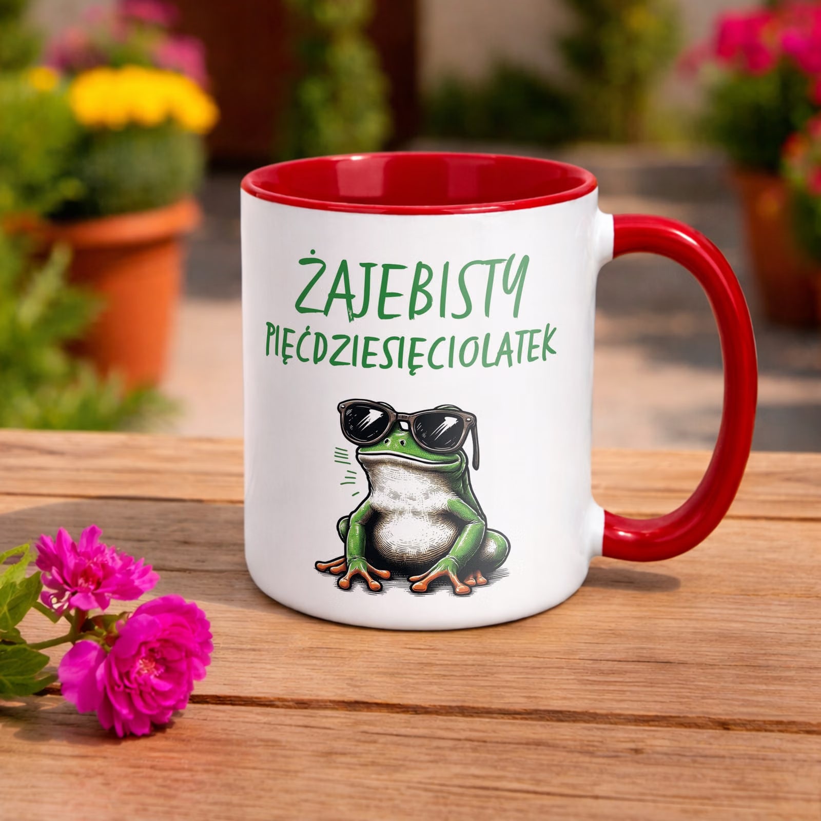 Kubek Czerwony Żajebisty 50 Dla Mężczyzny Na Urodziny Prezent