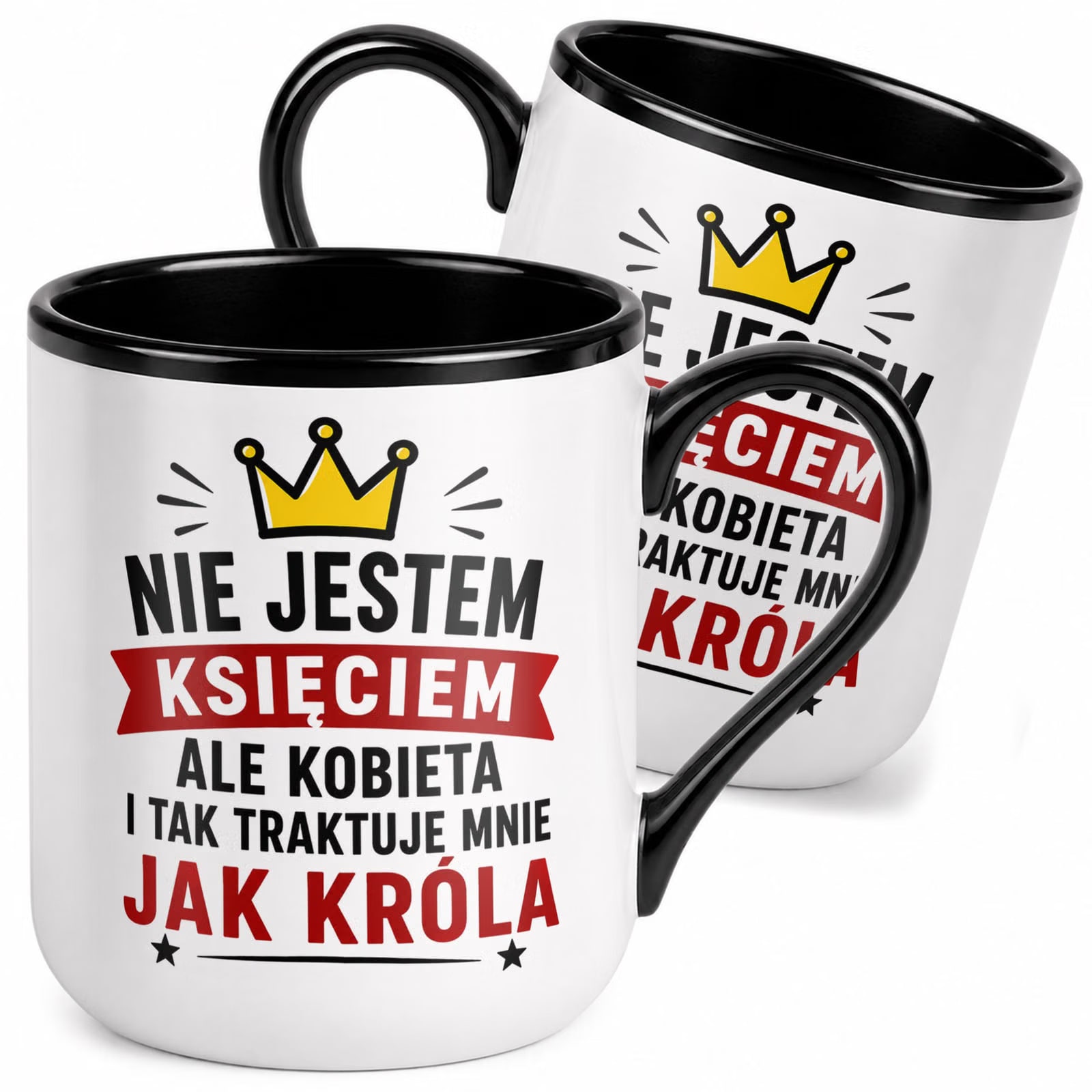 Kubek z nadrukiem Premium Czarny Dzień Chłopaka Dla Mężczyzny Prezent