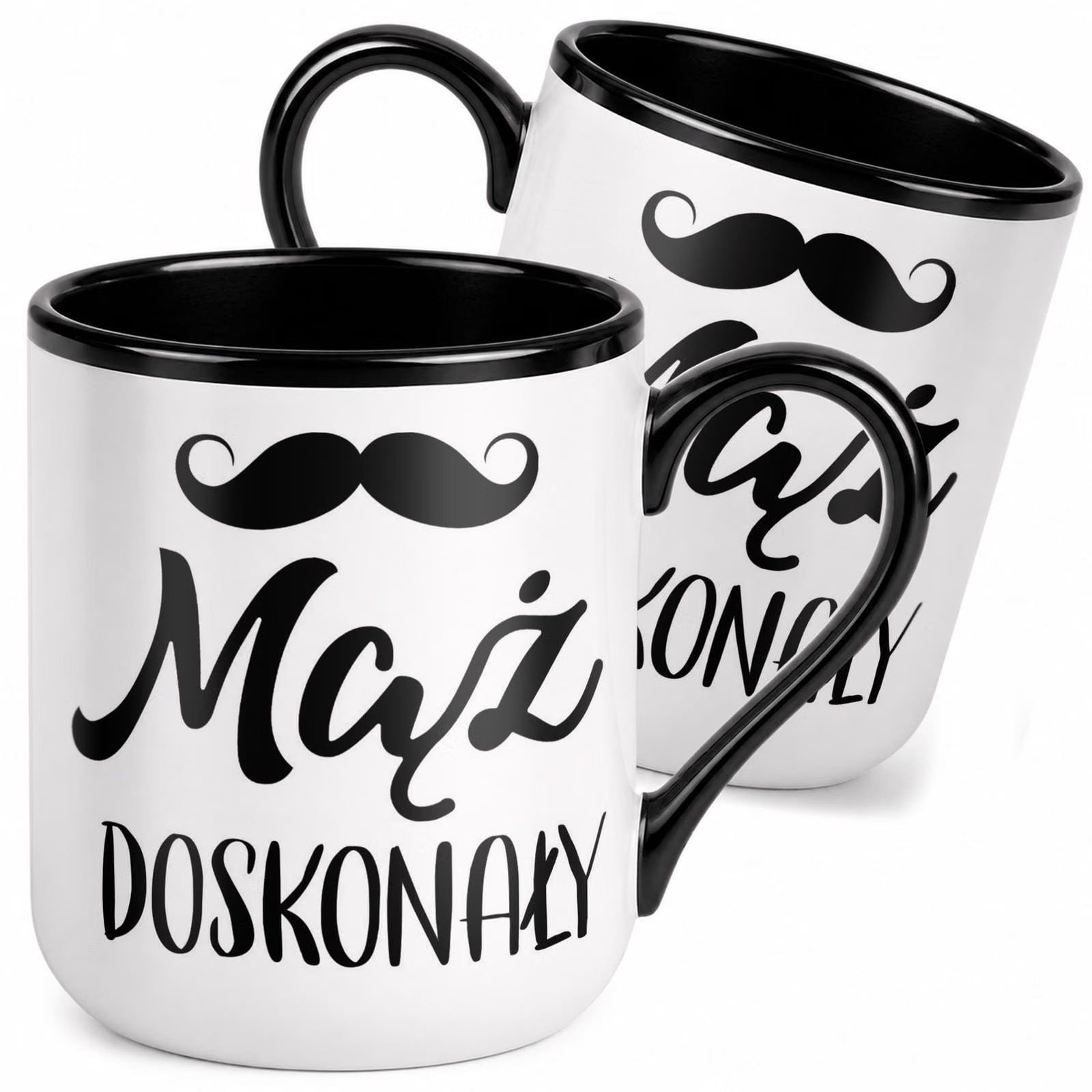 Kubek z nadrukiem Premium Czarny Walentynki Dla Par Upominek Prezent