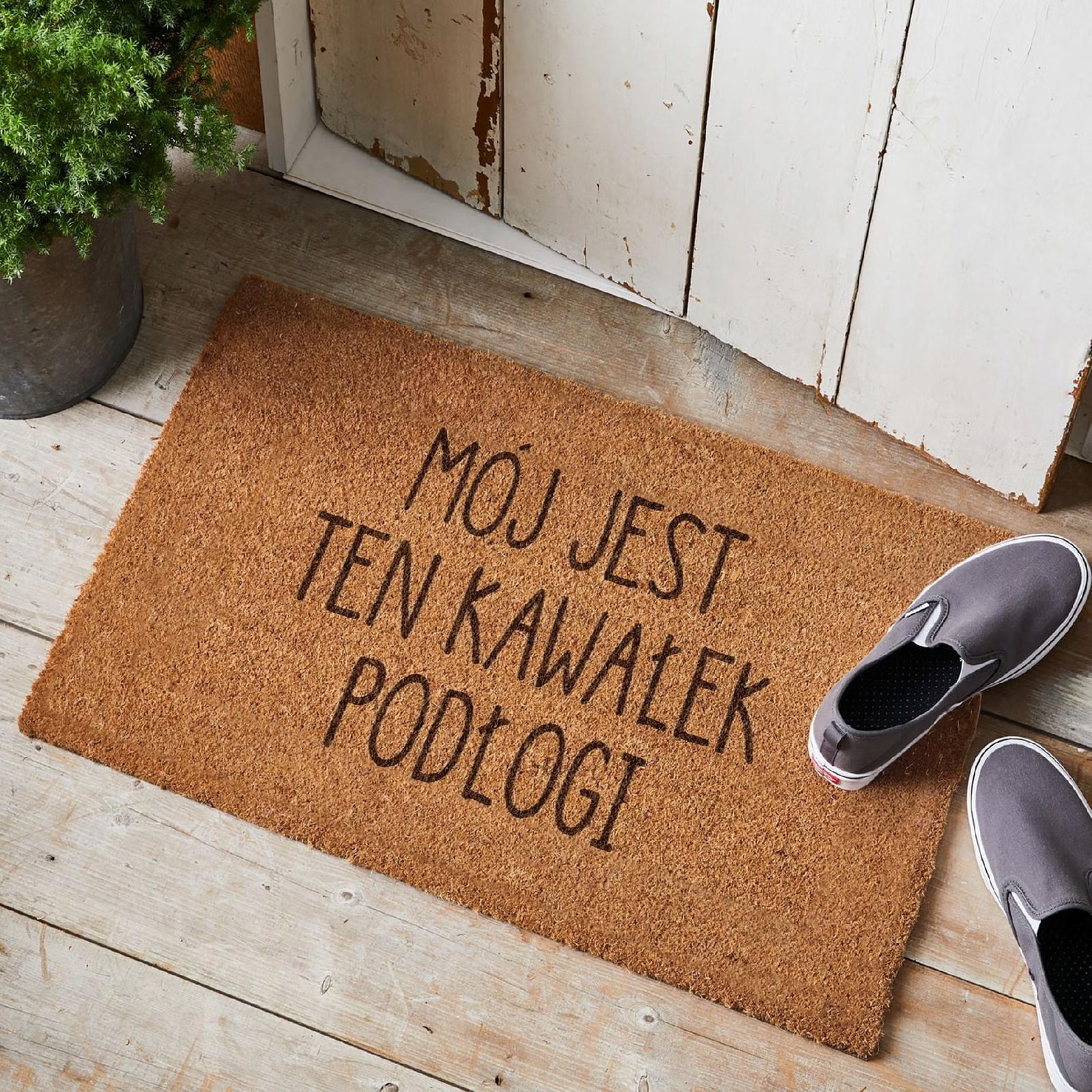 Wycieraczka MÓJ JEST TEN KAWAŁEK Prezent pod drzwi kokosowa 60×40