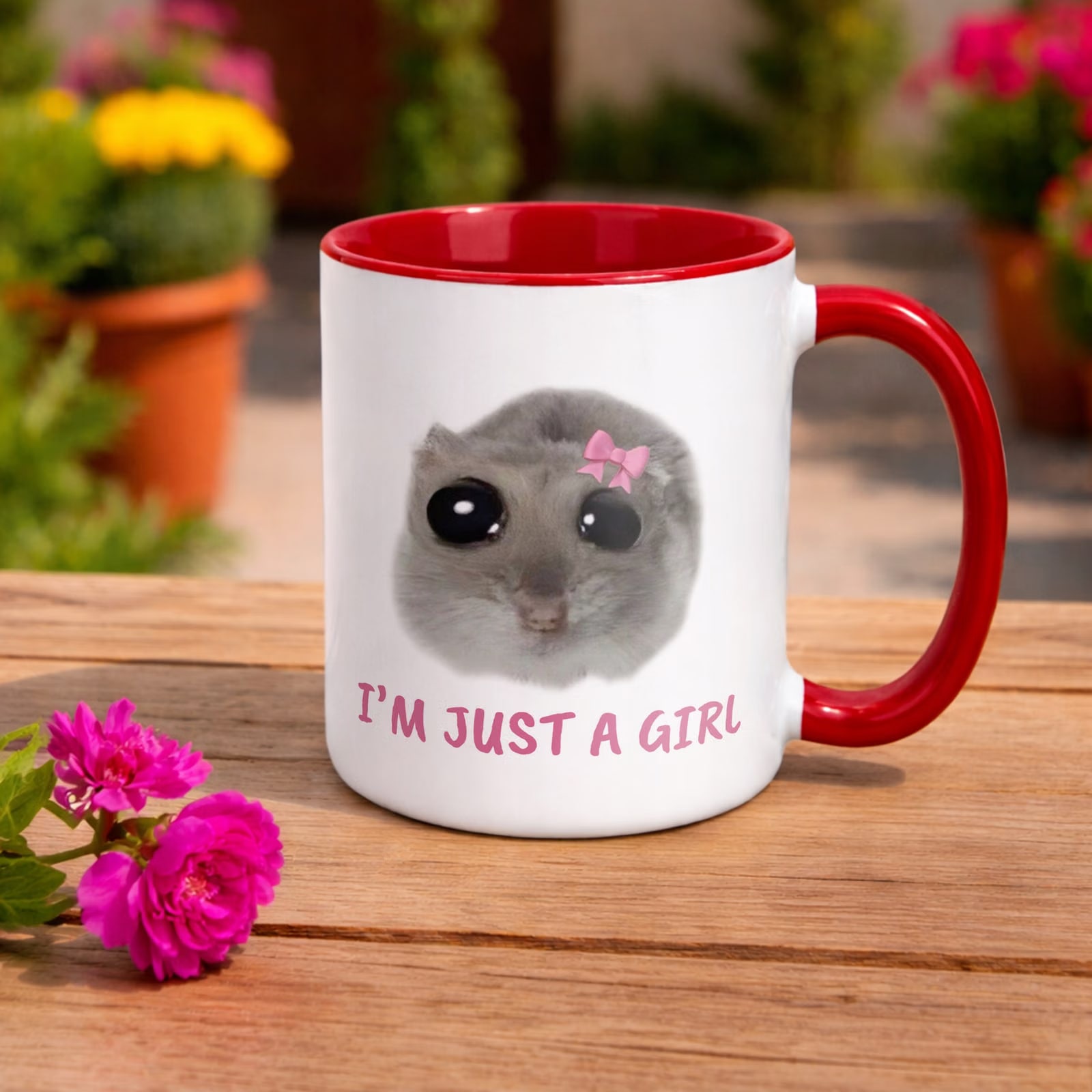 Kubek Czerwony I’m Just A Girl Dla Dziewczyny Prezent Upominek