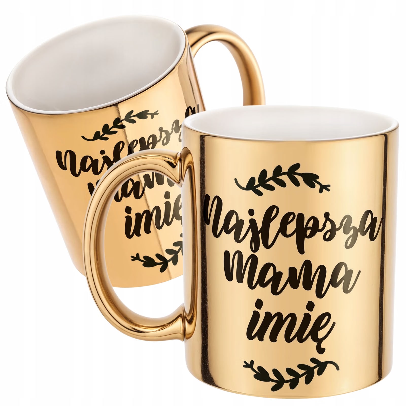 Złoty Kubek ceramiczny Personalizowany Dzień Matki Dla Mamy Prezent