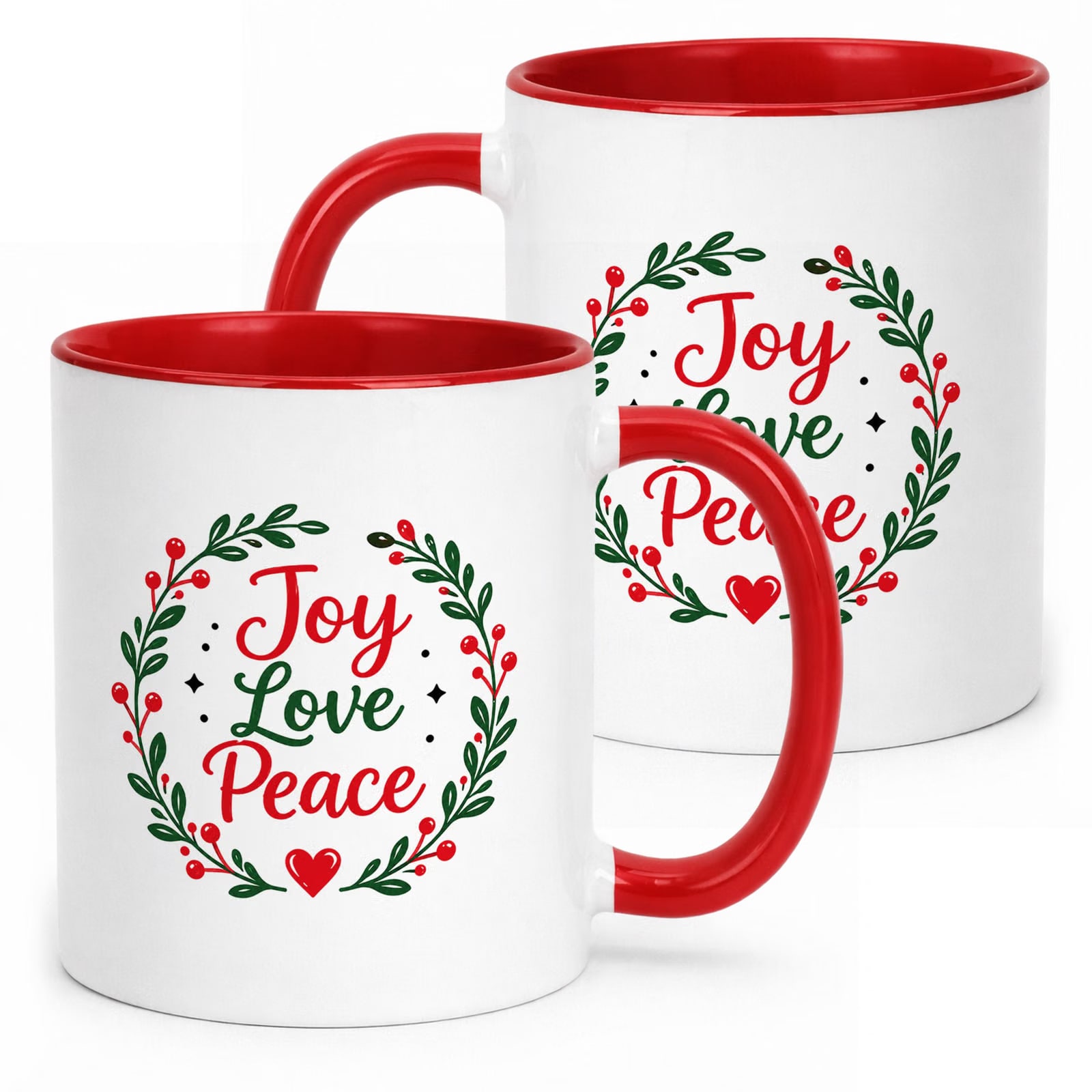 Kubek Czerwony Boże Narodzenie Mikołajki Święta Joy Love Prezent