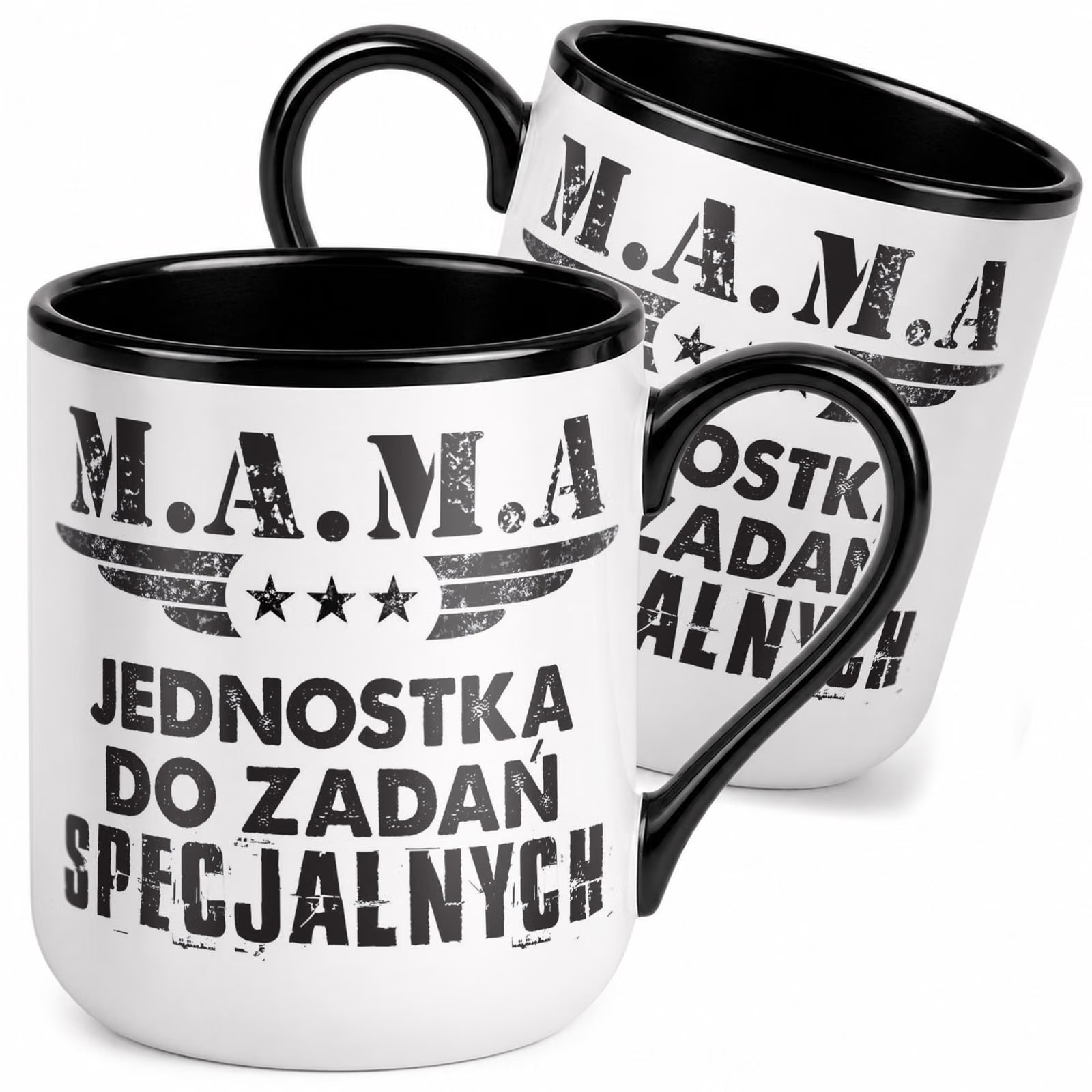 Kubek z nadrukiem Premium Czarny Dla Mamy Dzień Matki Upominek Prezent