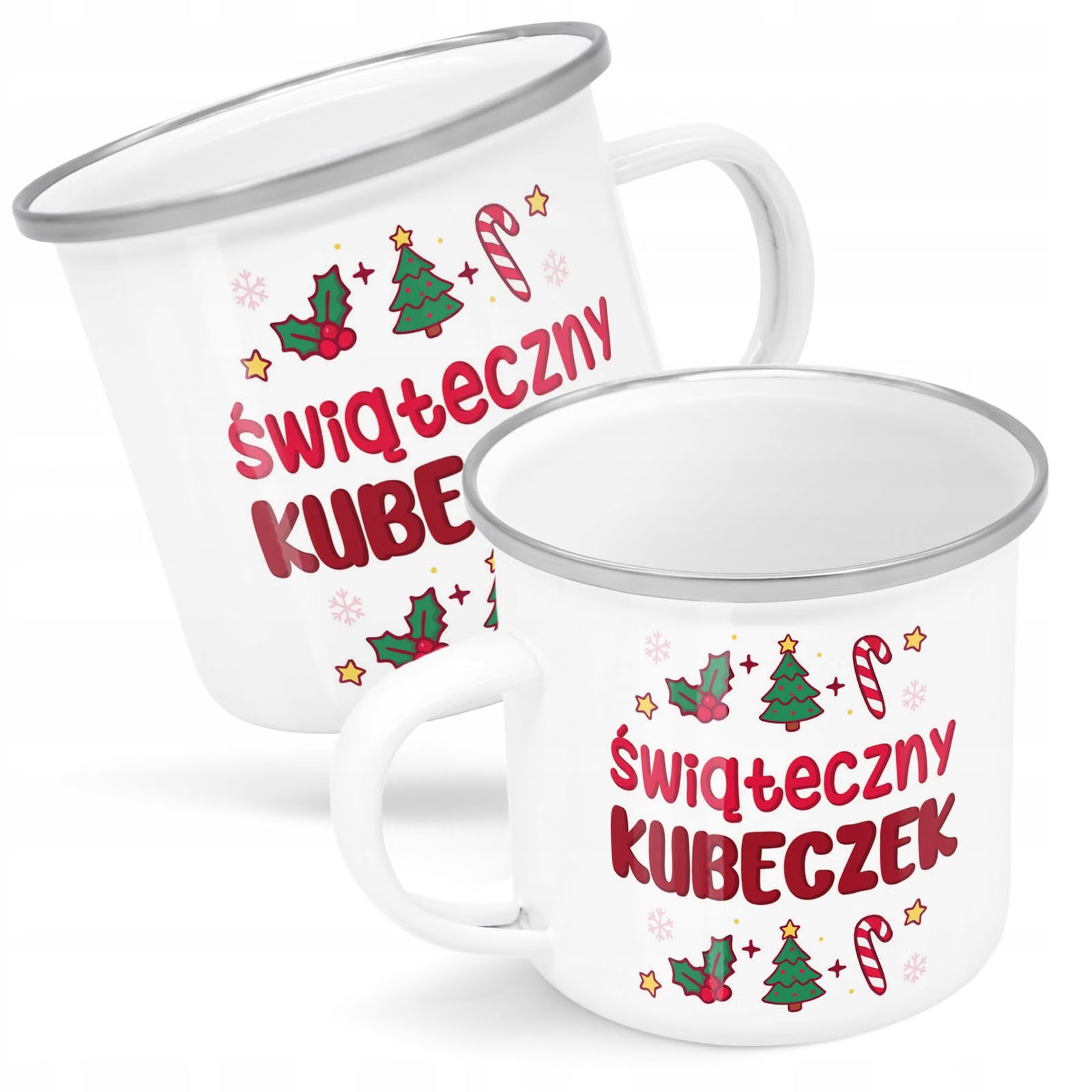 Kubek Emaliowany Boże Narodzenie Świąteczny Kubeczek Prezent