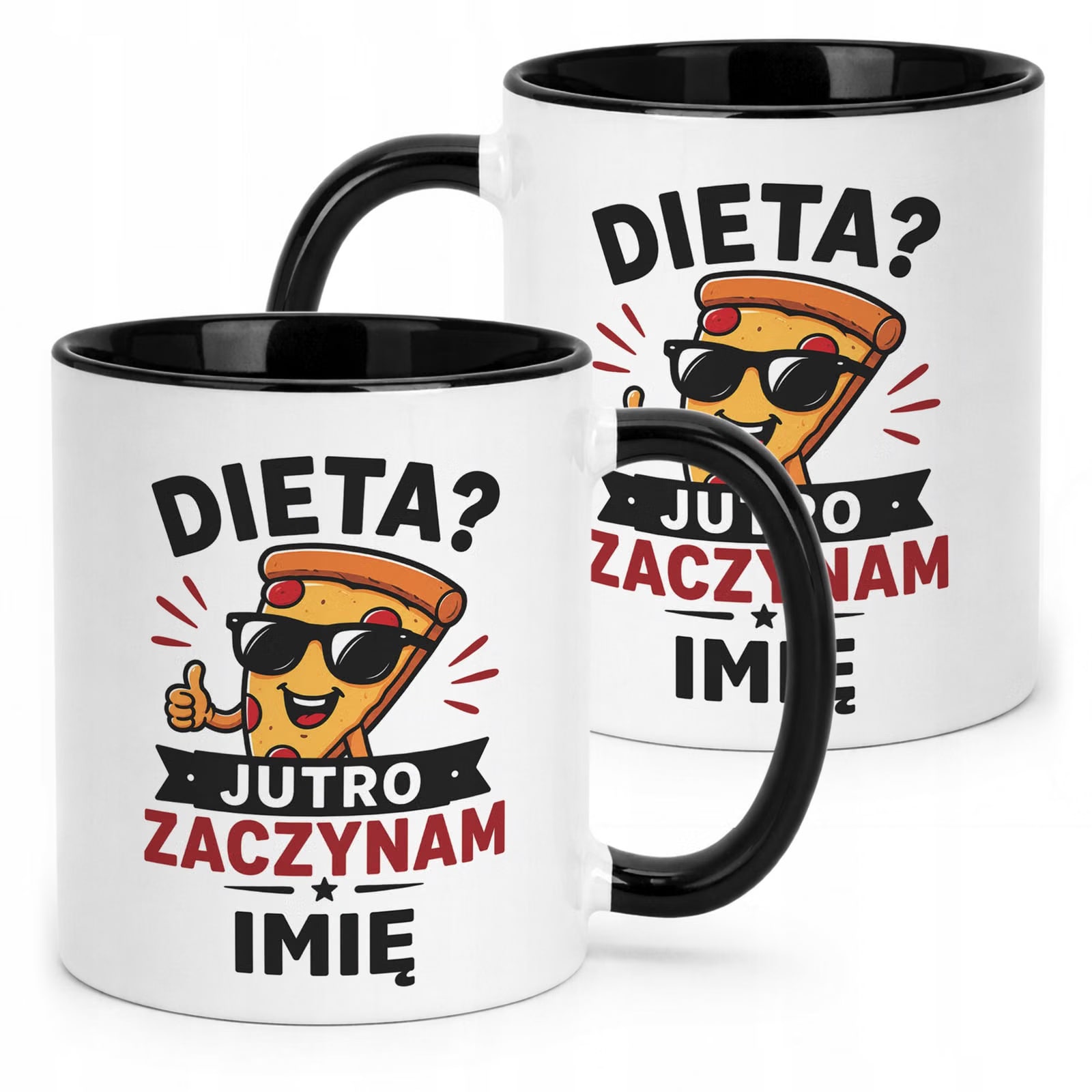 Czarny Kubek personalizowany z nadrukiem Dzień Chłopaka Mężczyzny Prezent