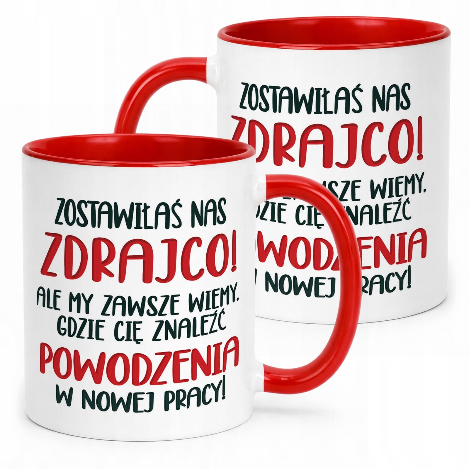 Kubek Czerwony Pożeganie Odejście z Pracy Dla Koleżanki Prezent