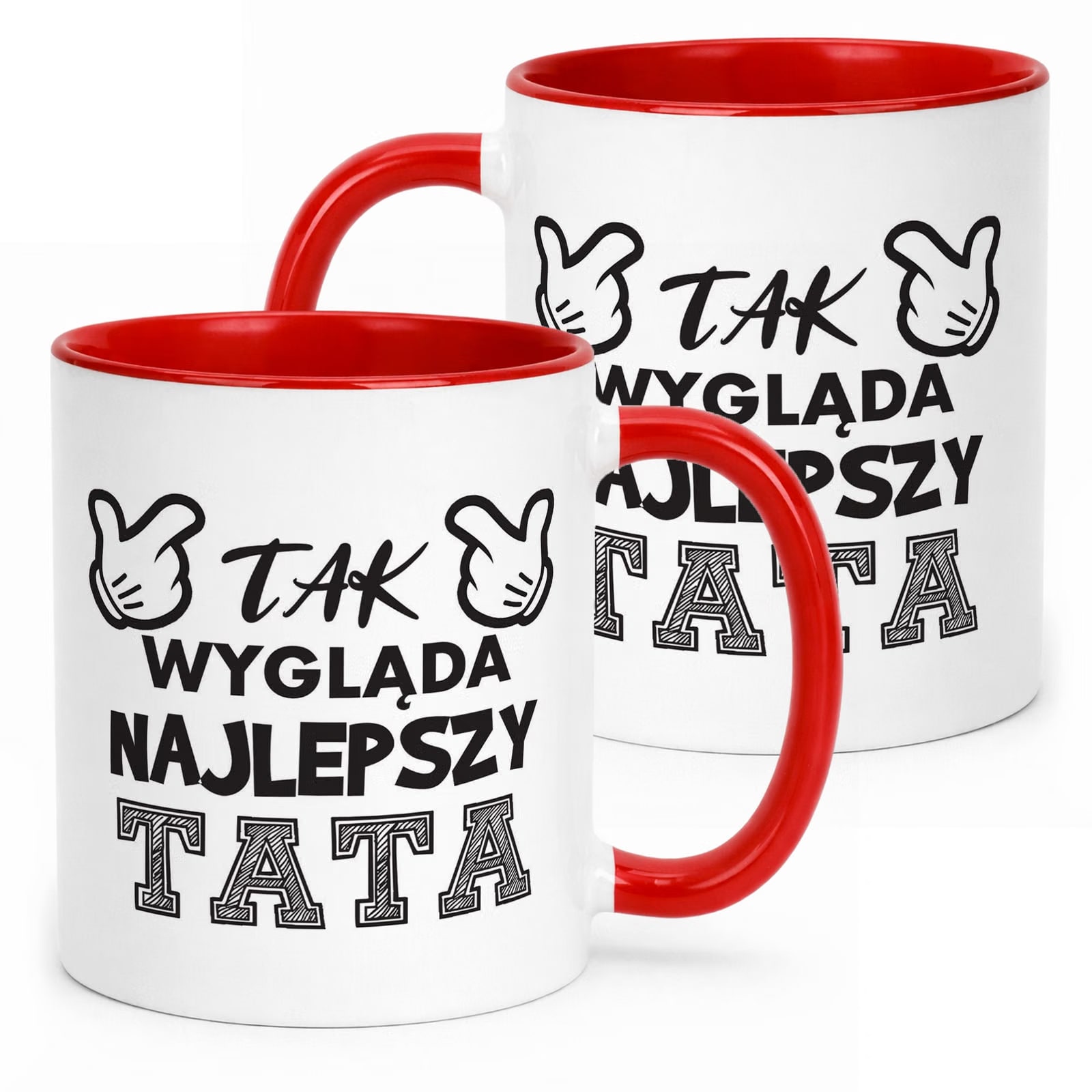 Kubek Czerwony Dzień Ojca Dla Taty Tak Wygląda Najlepszy Tata Prezent