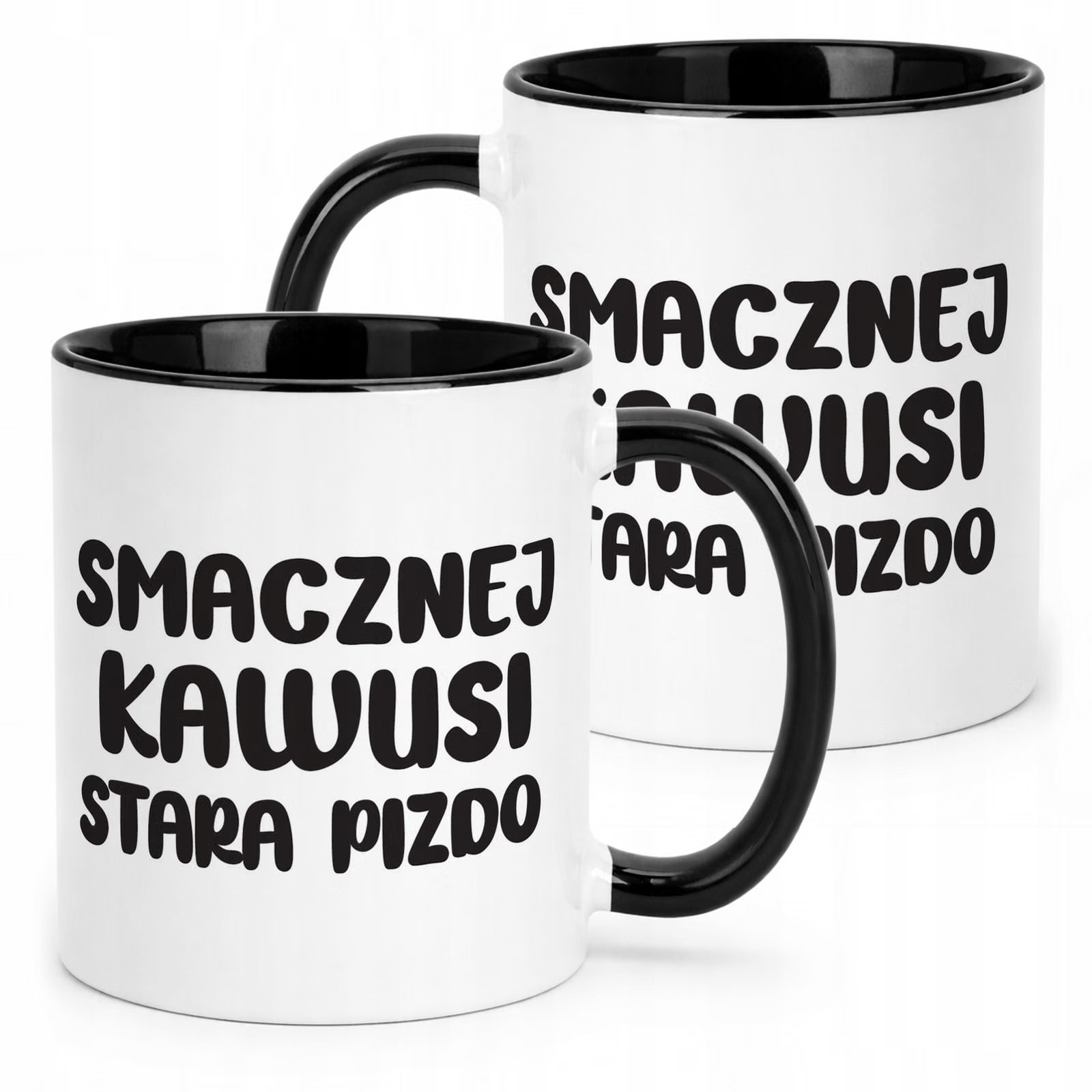 Kubek Czarny Smacznej Kawus Stara Piz*o Śmieszny Zabawny Prezent