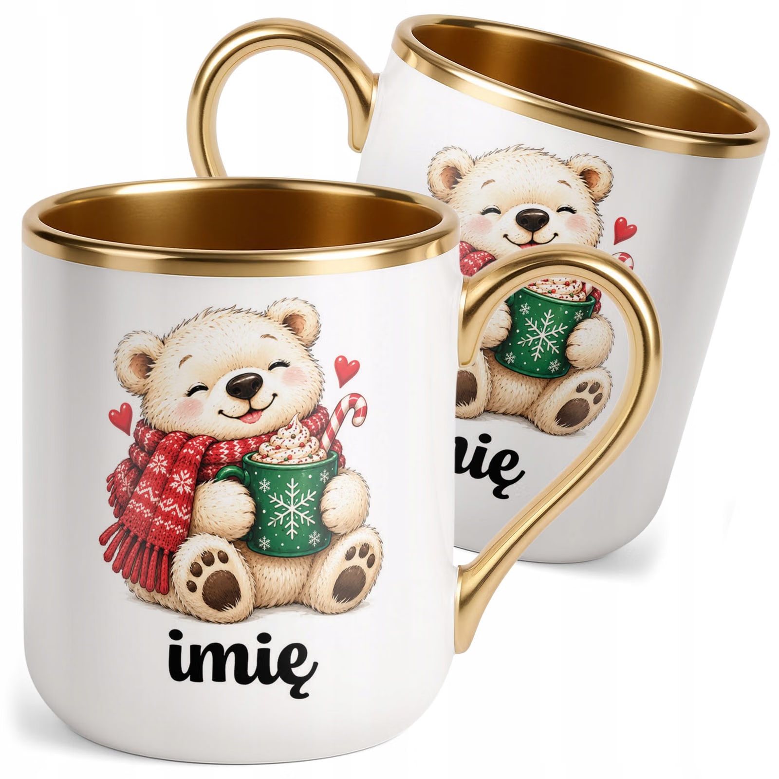 Kubek Personalizowany Premium Złoty Boże Narodzenie Święta Prezent