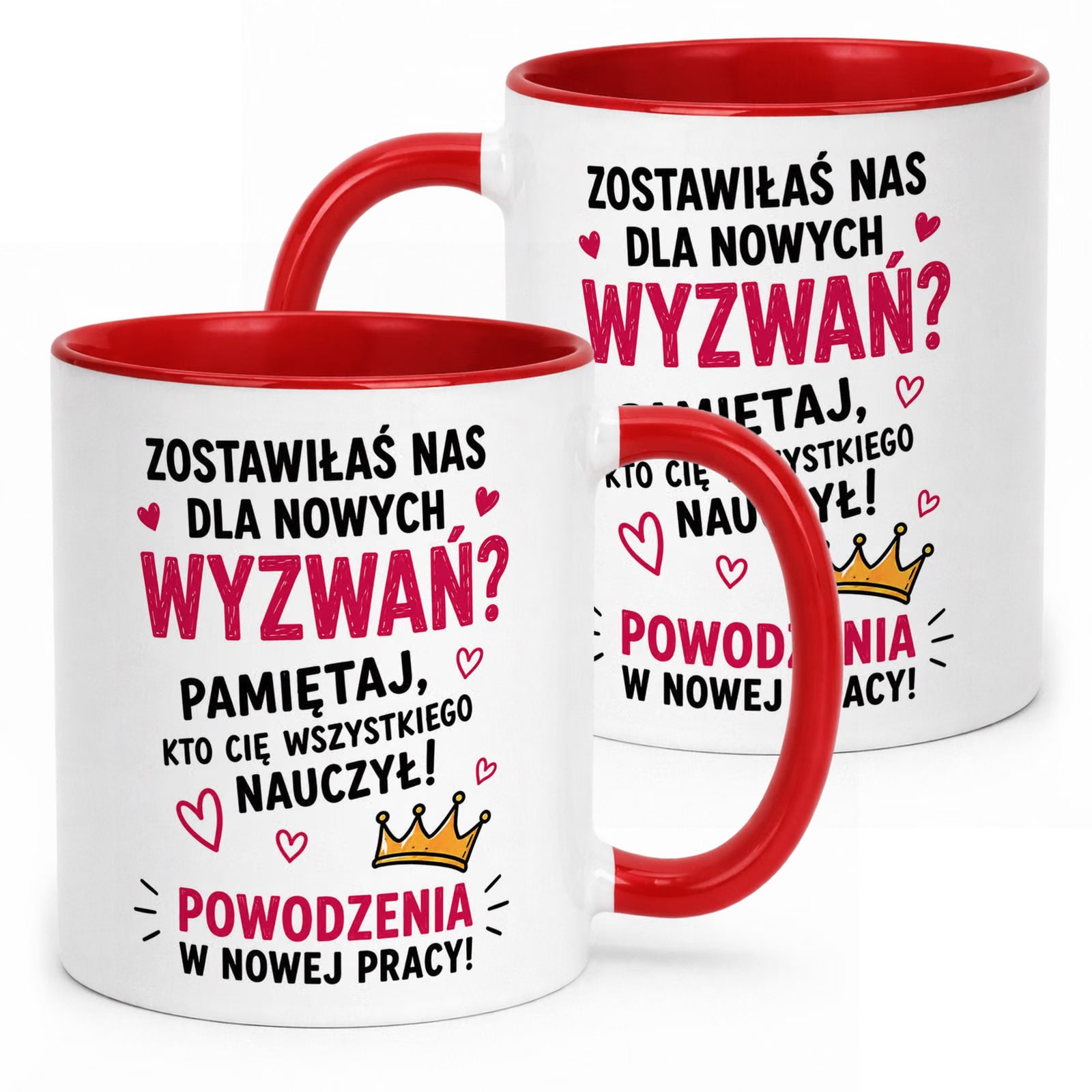 Kubek Czerwony z nadrukiem Pożegnanie Odejście z Pracy Dla Koleżanki