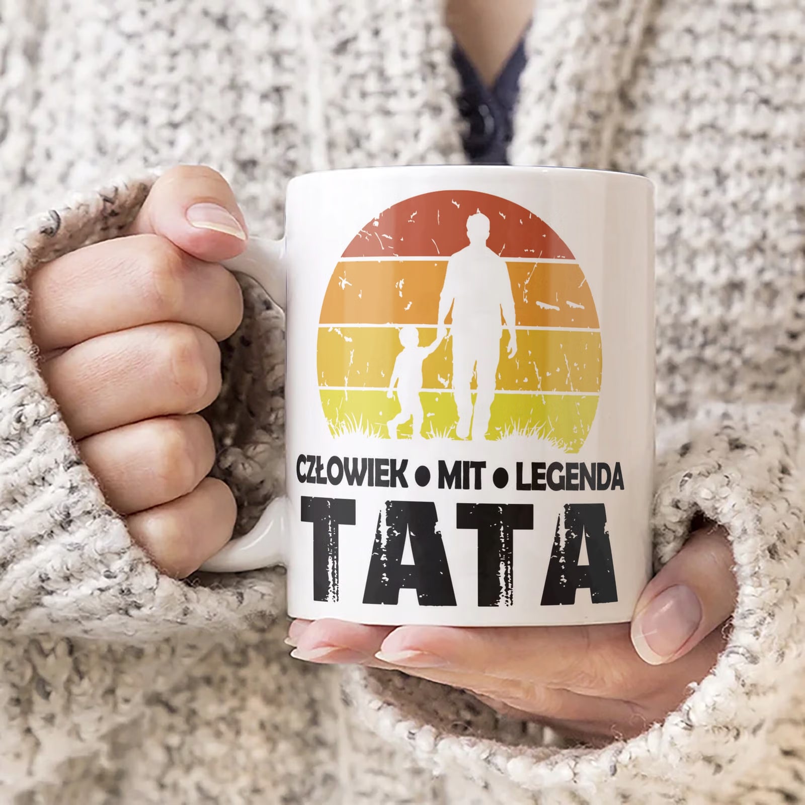 Kubek ceramiczny Dzień Ojca Dla Taty Człowiek Mit Legenda Prezent