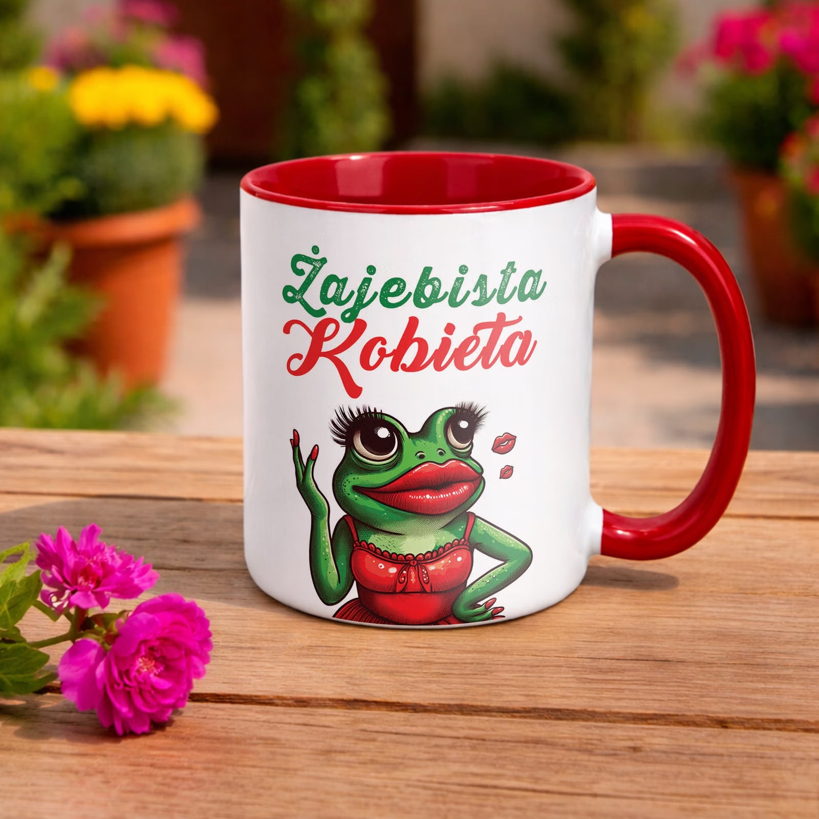 Kubek Czerwony Dzień Kobiet Dla Kobiety Dziewczyny Prezent Upominek