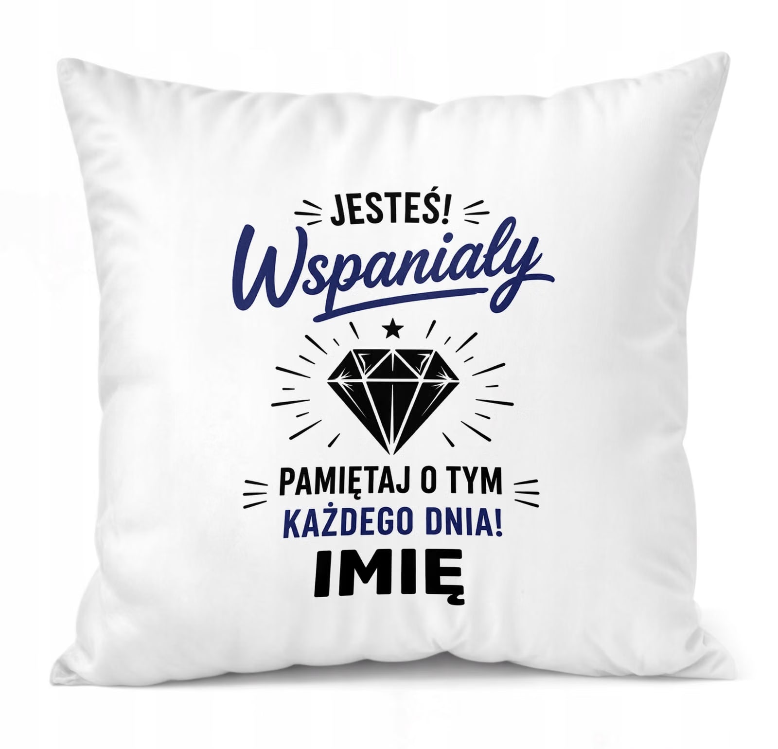 Poduszka Jasiek Personalizowana z nadrukiem Dzień Chłopaka 38x38cm Prezent
