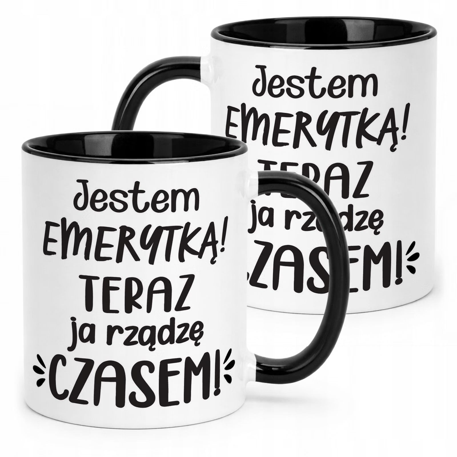 Kubek Czarny z okazji Emerytury Dla Emerytki Prezent Upominek