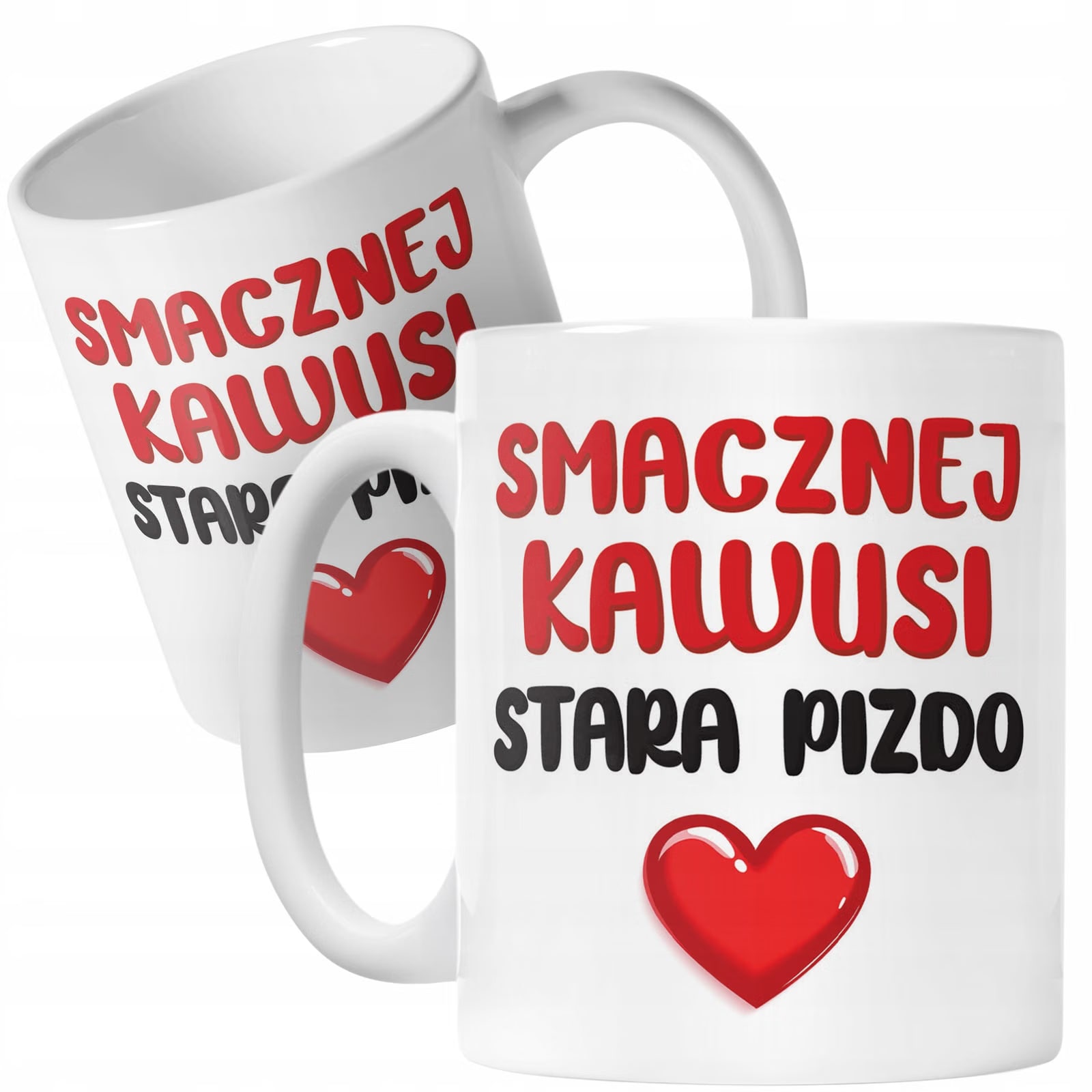 Kubek ceramiczny Smacznej Kawusi Stara Piz*o Śmieszny Zabawny Prezent