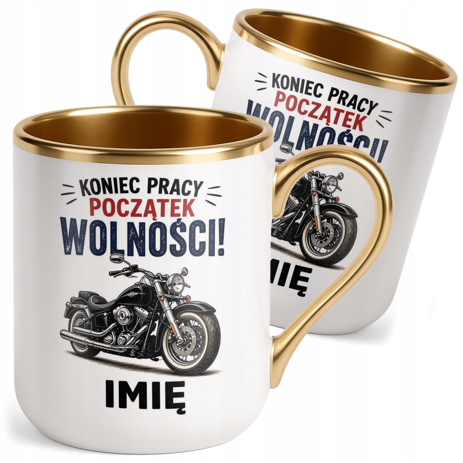 Kubek Personalizowany z nadrukiem Premium Złoty Emerytura Prezent