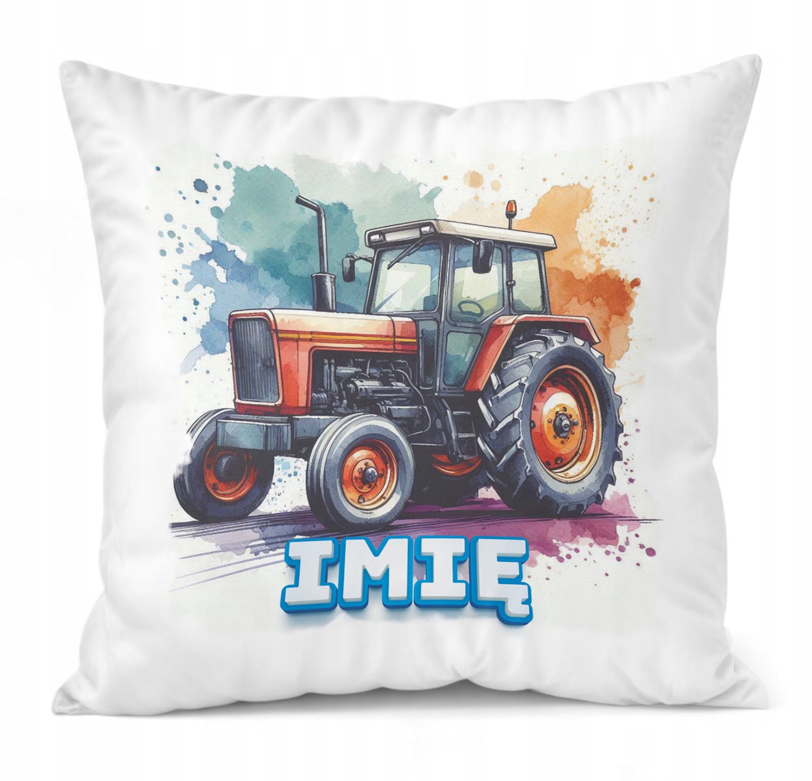 Zestaw Personalizowany Kubek + Poduszka 38×38 cm Traktor Dla Dzieci