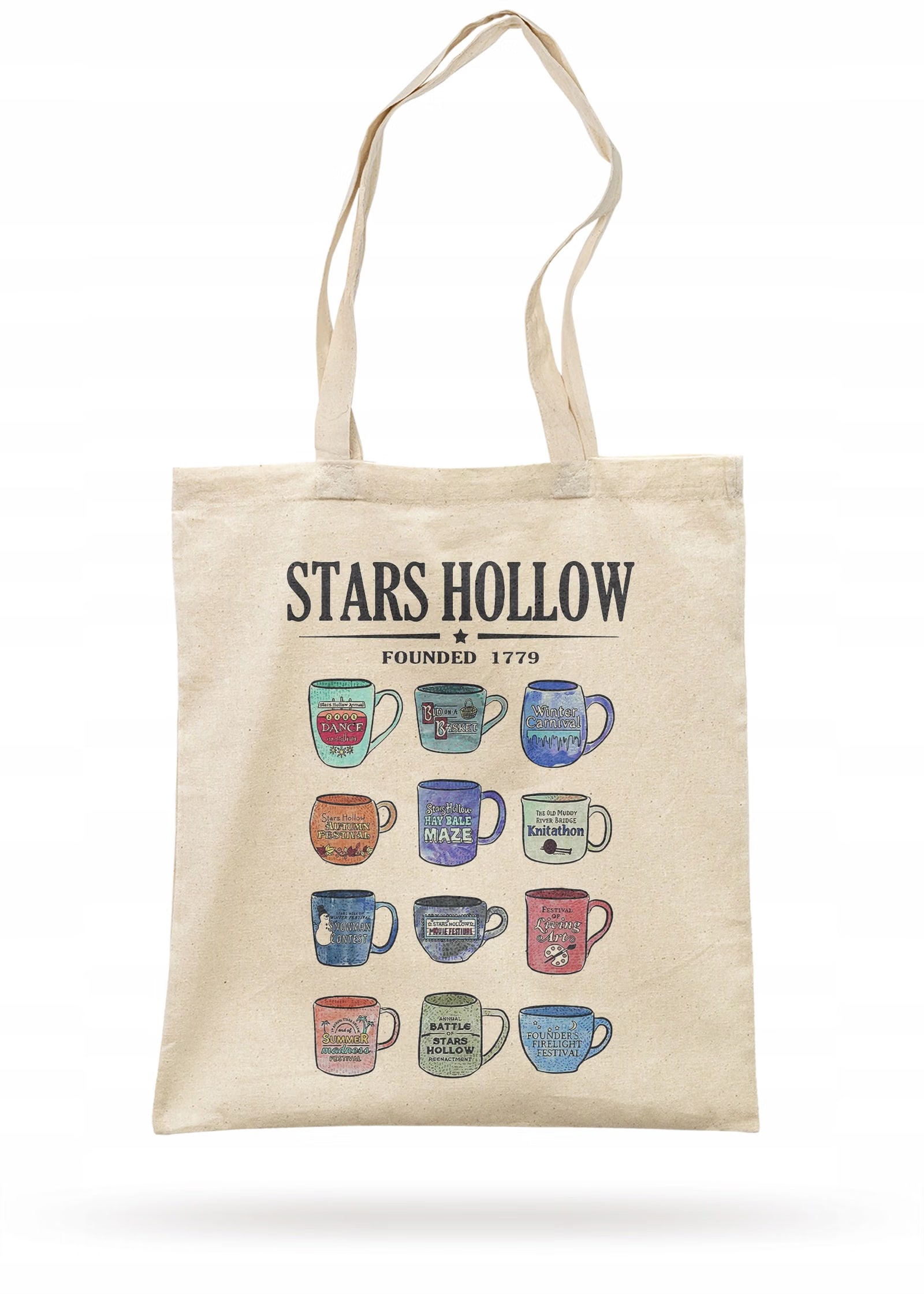 Torba bawełniana na zakupy Gilmore Girls Stars Hollow Dla Fanów Serialu