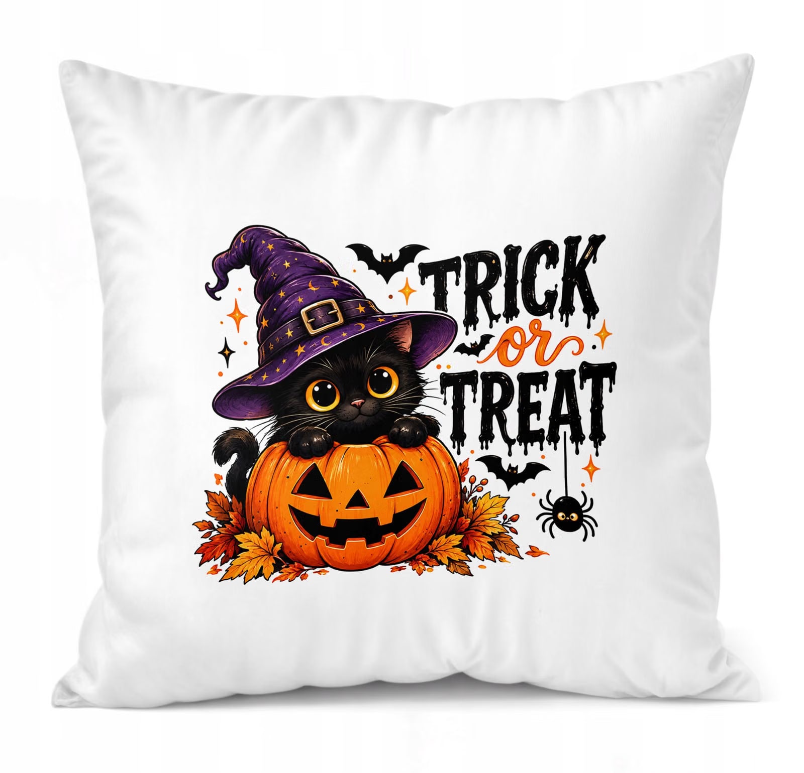 Poduszka Jasiek 38x38cm z Nadrukiem Halloween Jesień Prezent Upominek