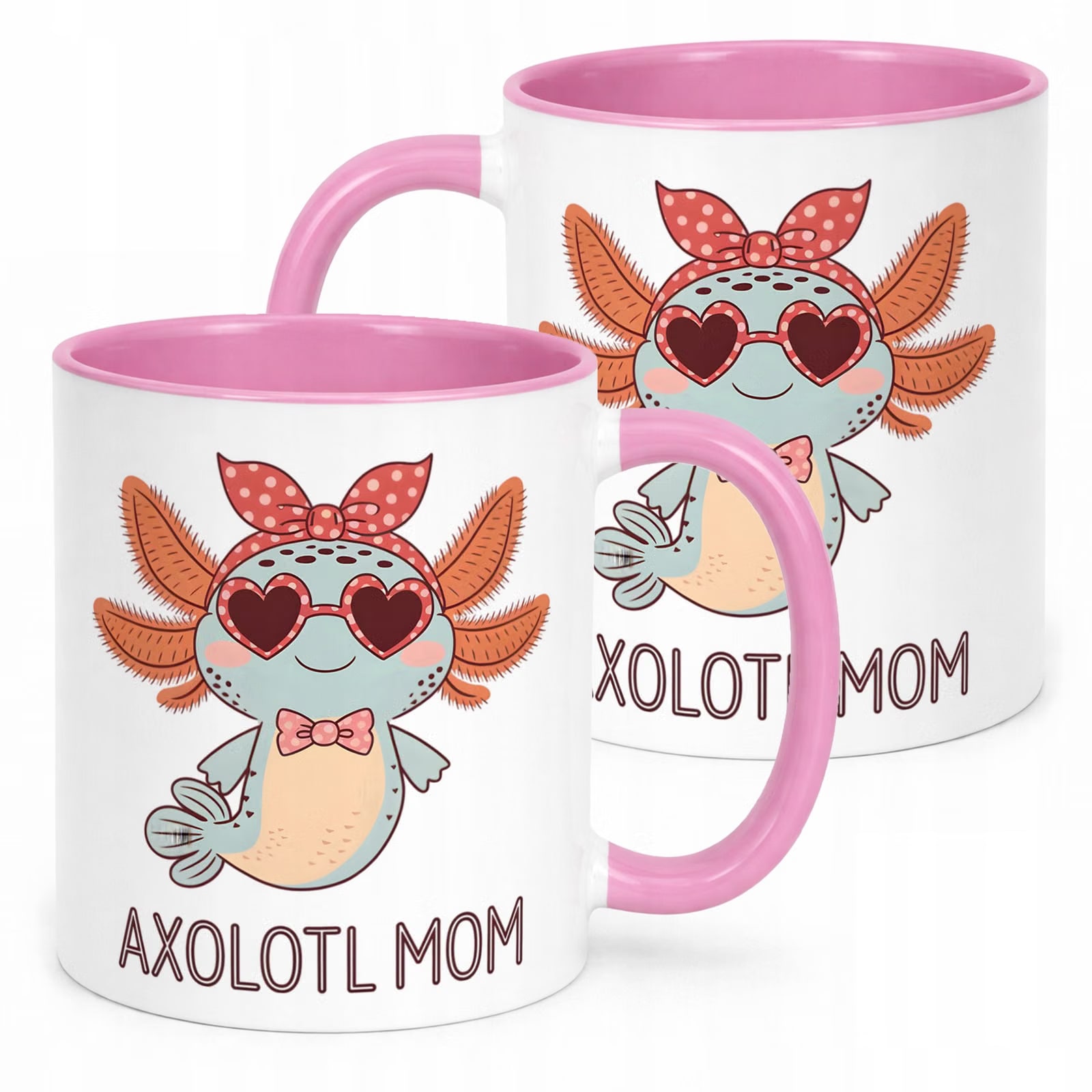 Super różowy kubek dla dziecka 330ml Aksolotl Axolotl Różowy Zwierzak