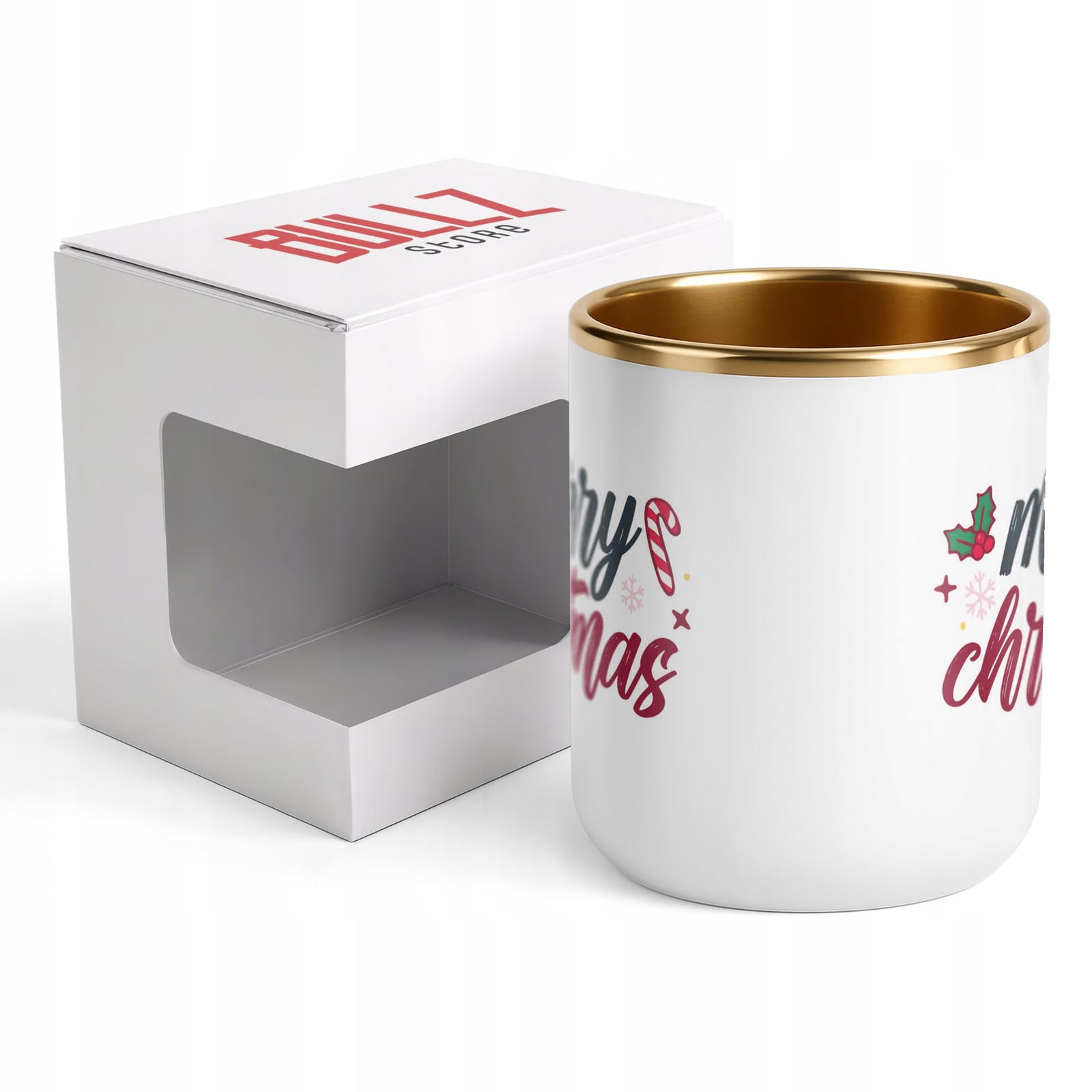 Kubek Premium Złoty Boże Narodzenie Mikołajki Merry Christmas Prezent