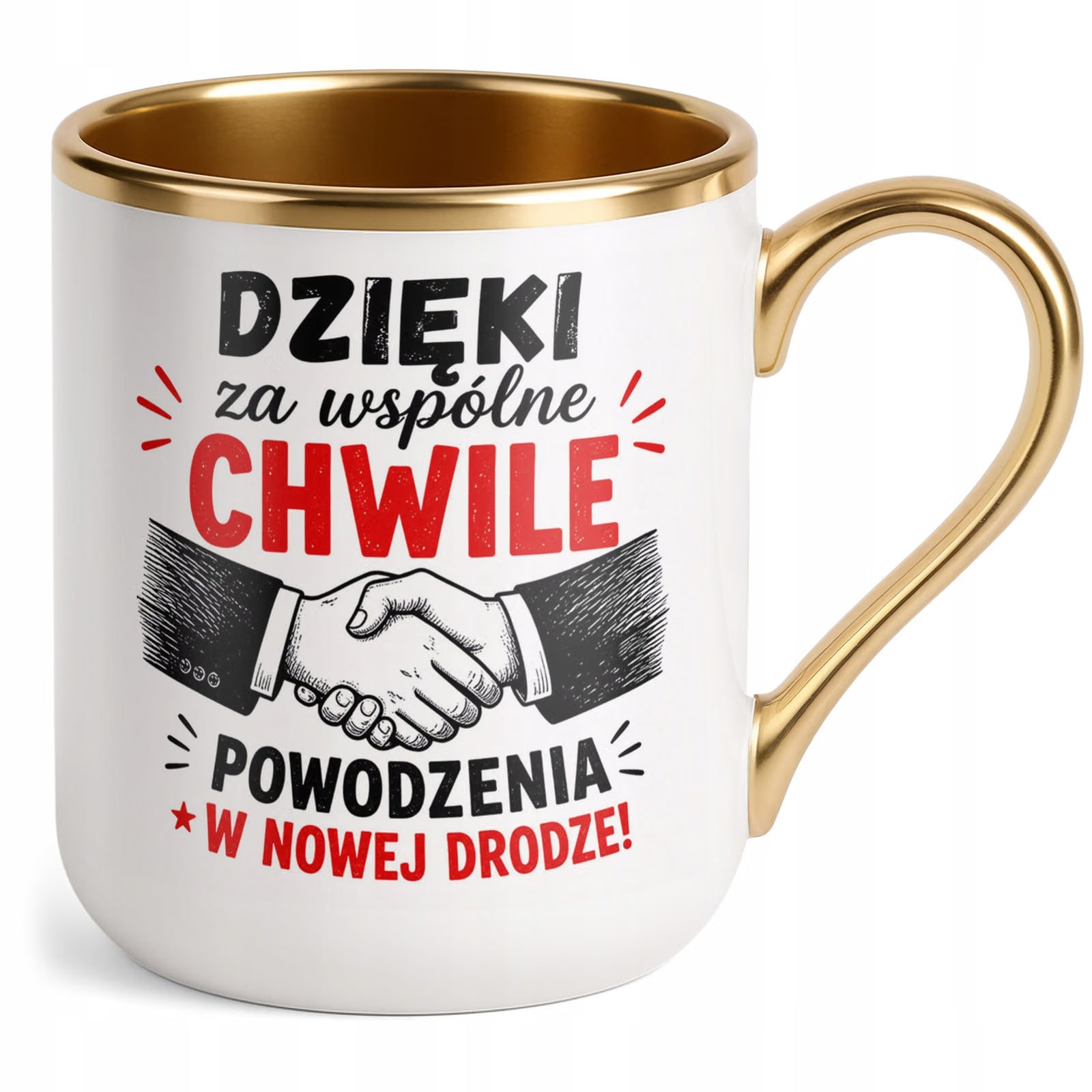 Kubek z nadrukiem Premium Złoty Pożegnanie Odejście z Pracy