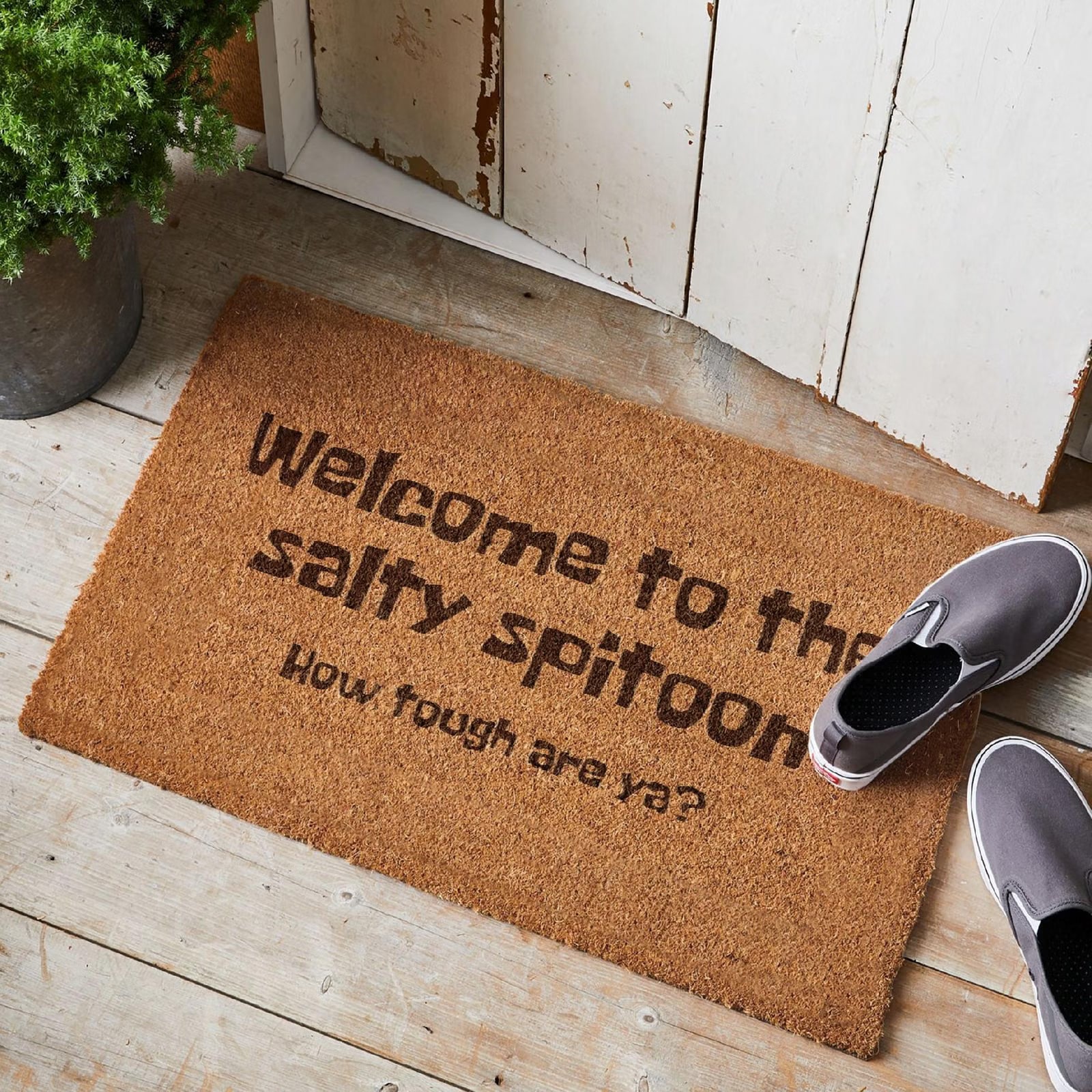Wycieraczka WELCOME pod drzwi Na Prezent Parapetówka kokosowa 60×40