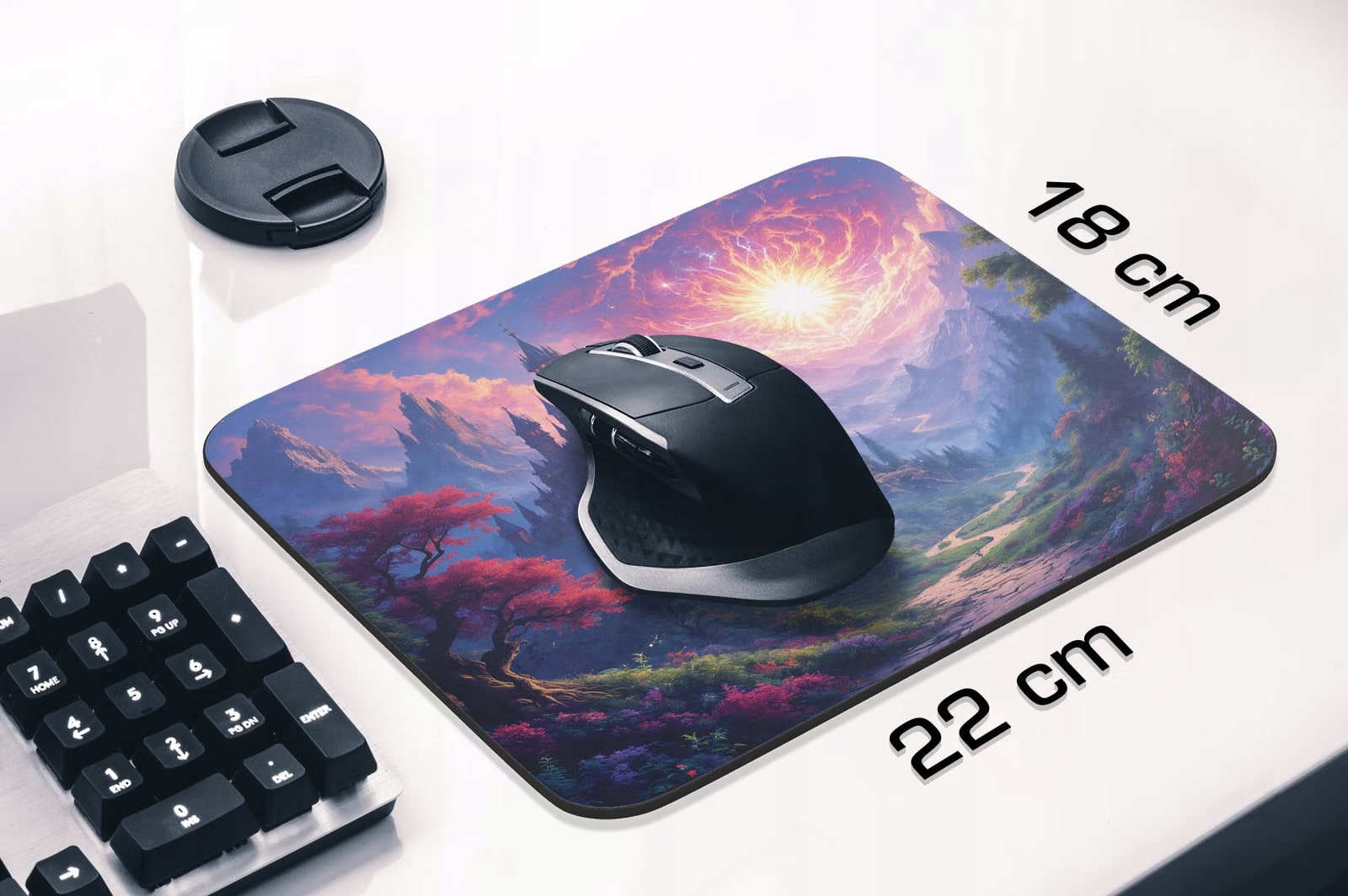 Podkładka pod mysz 22×18 cm Zamek Las Fantasy