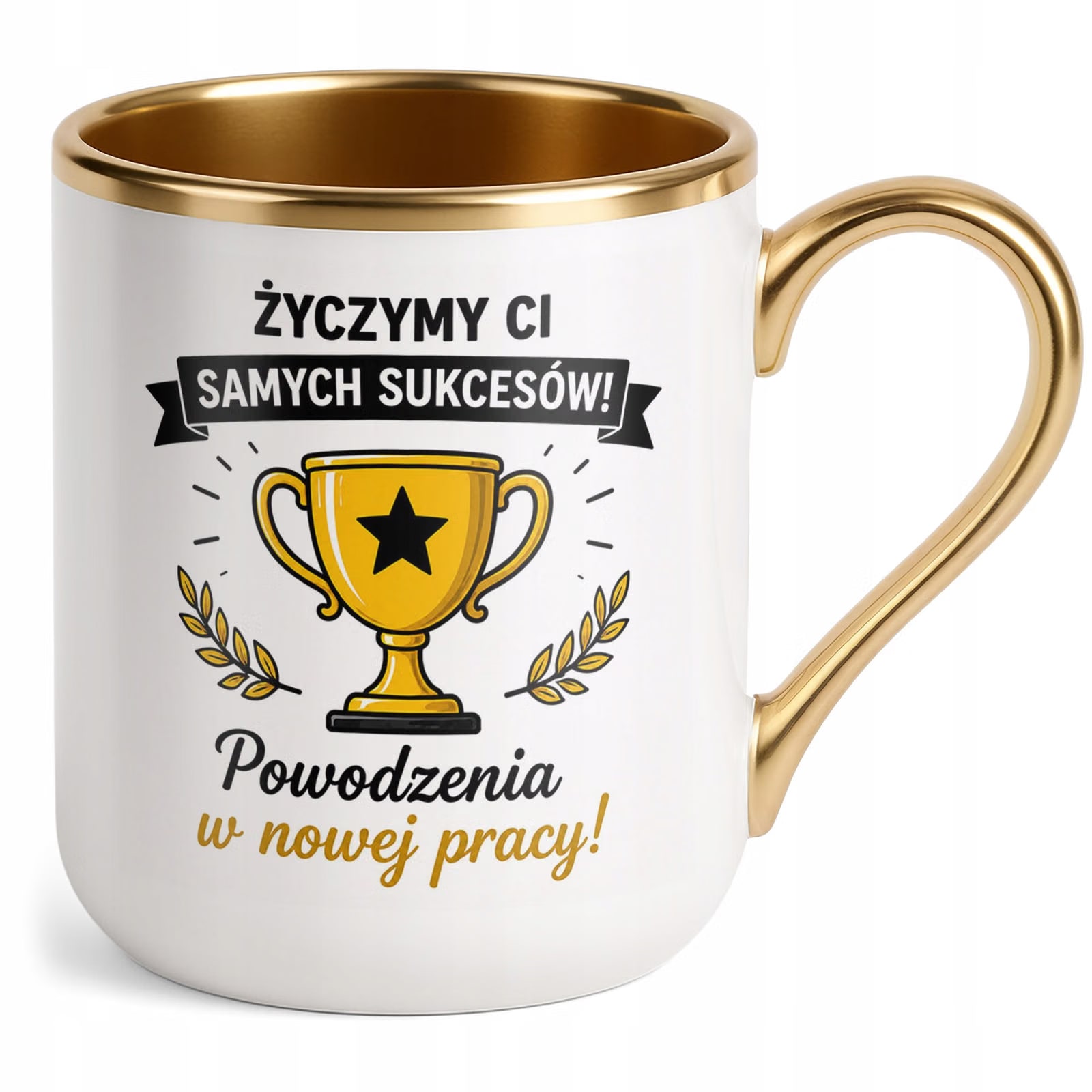 Kubek z nadrukiem Premium Złoty Pożegnanie Odejście z Pracy