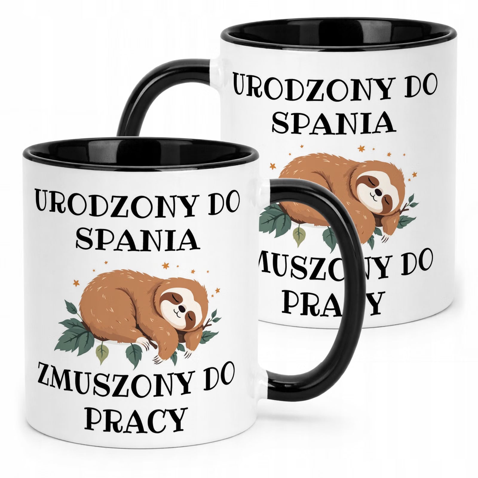 Kubek Czarny Urodzony Do Spania Śmieszny Zabawny Prezent