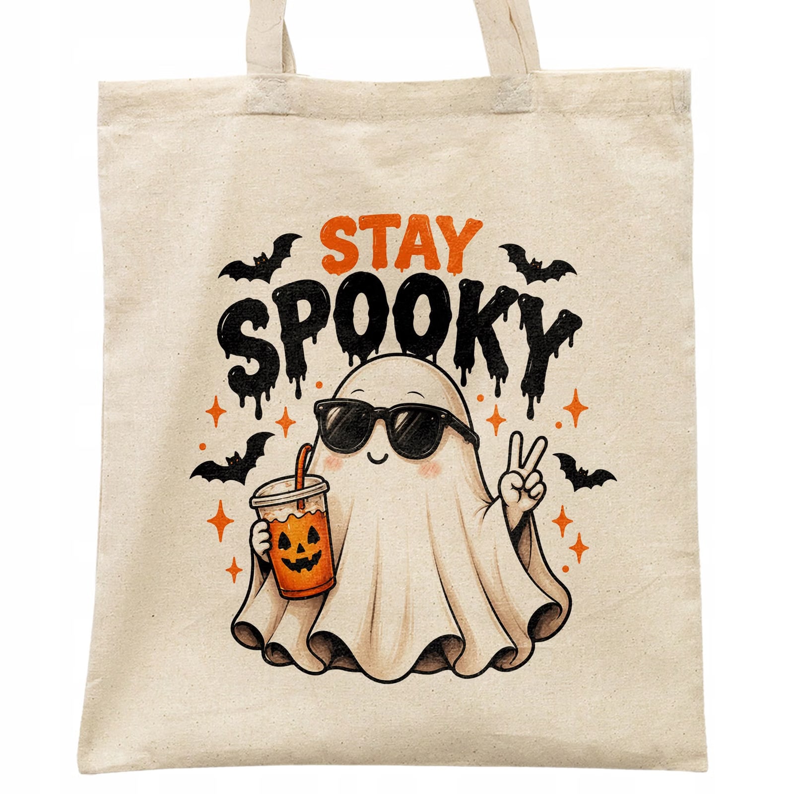 Torba shopper bawełniana halloween na zakupy z nadrukiem prezent