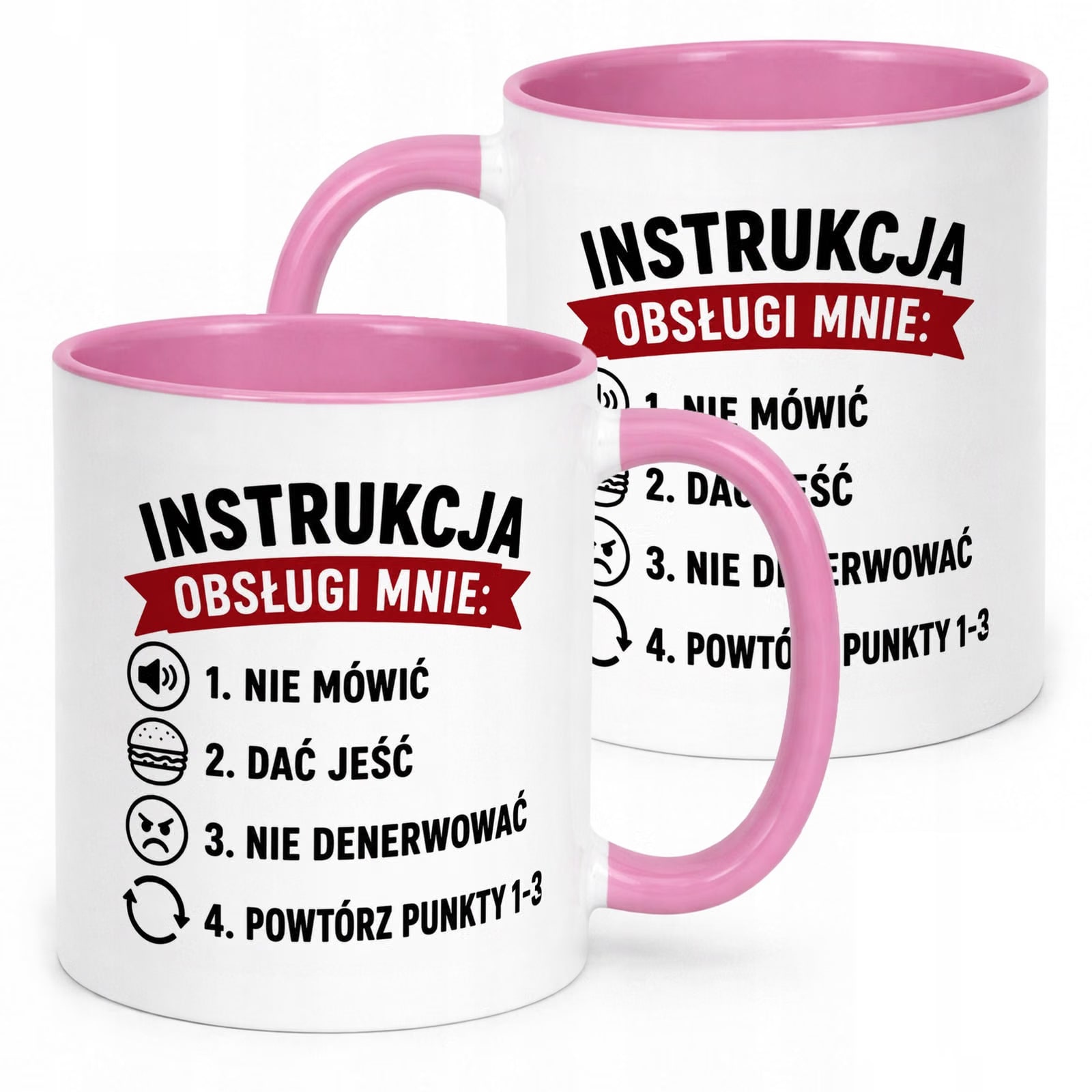 Różowy Kubek z nadrukiem Dzień Chłopaka Mężczyzny Upominek Prezent