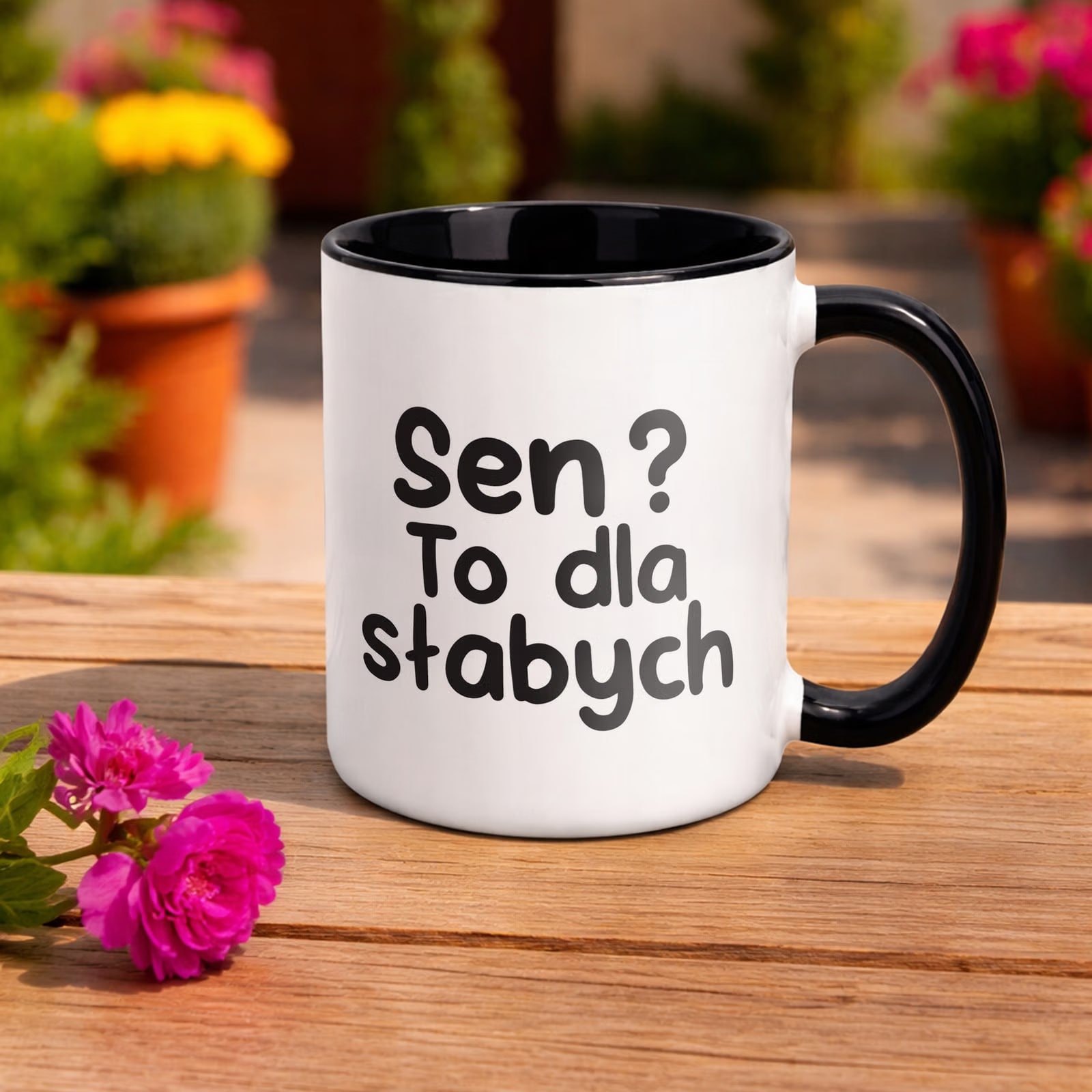 Kubek Czarny Sen To Dla Słabych Śmieszny Zabawny Prezent