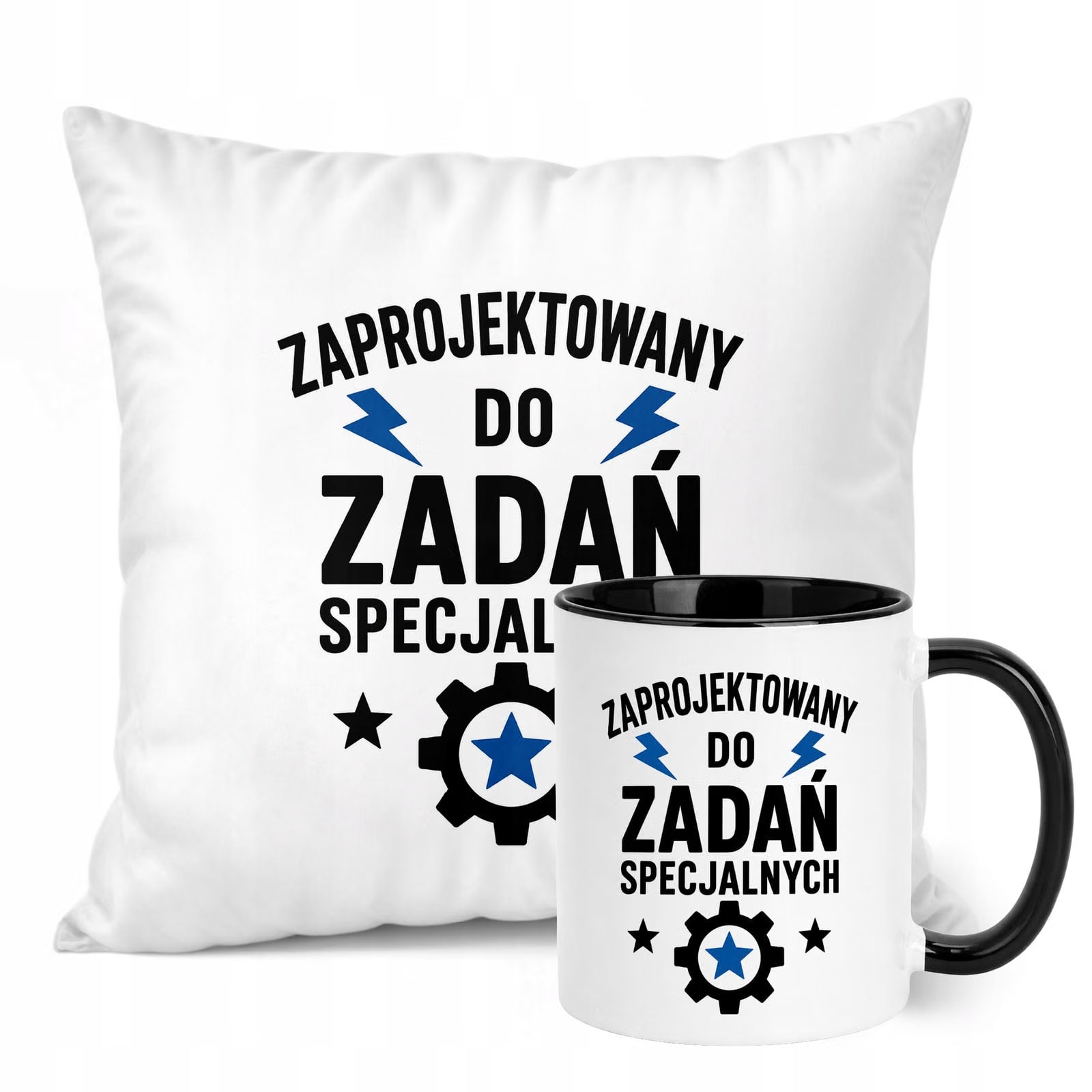 Zestaw Kubek Czarny Poduszka Dzień Chłopaka Z Nadrukiem Prezent Upominek