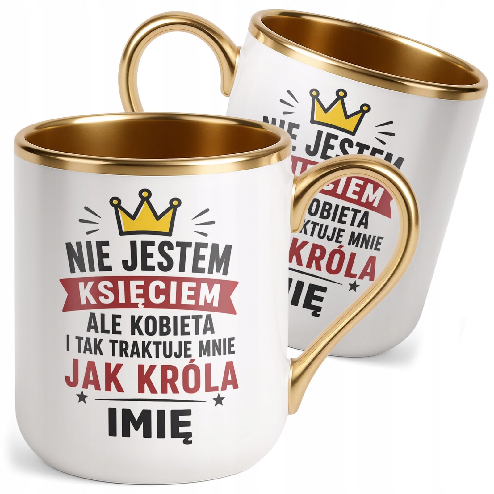 Kubek personalizowany z nadrukiem Premium Złoty Dzień Chłopaka