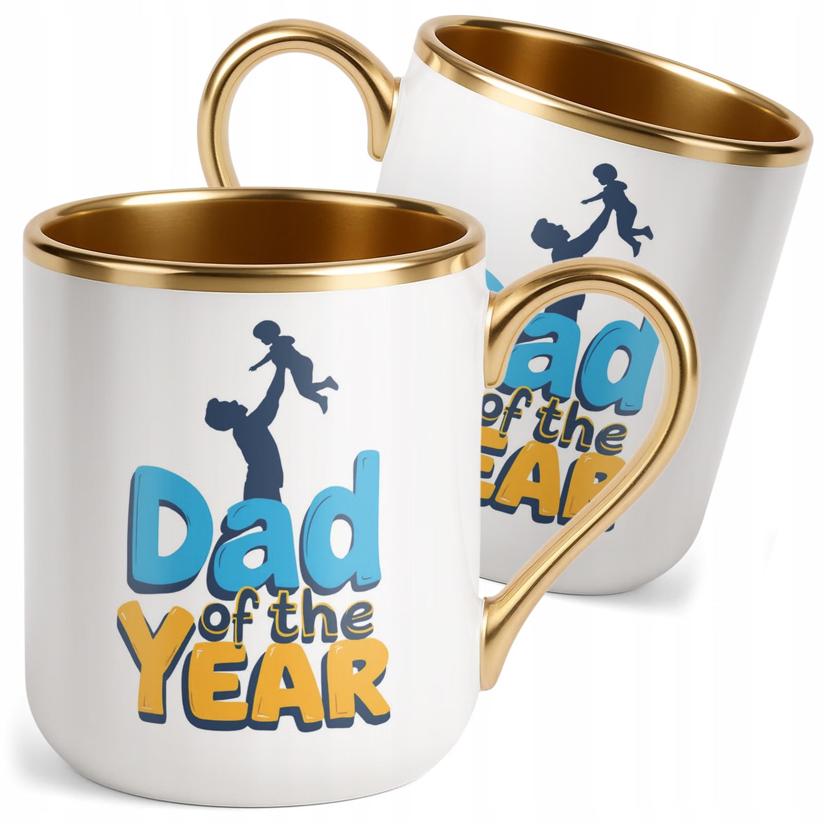 Kubek Premium Złoty Dzień Ojca Dla Taty Dad Of The Year Prezent