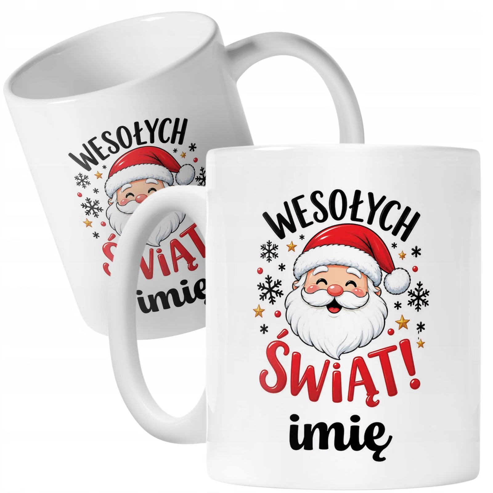 Kubek Biały Personalizowany z Nadrukiem Boże Narodzenie Święta Prezent
