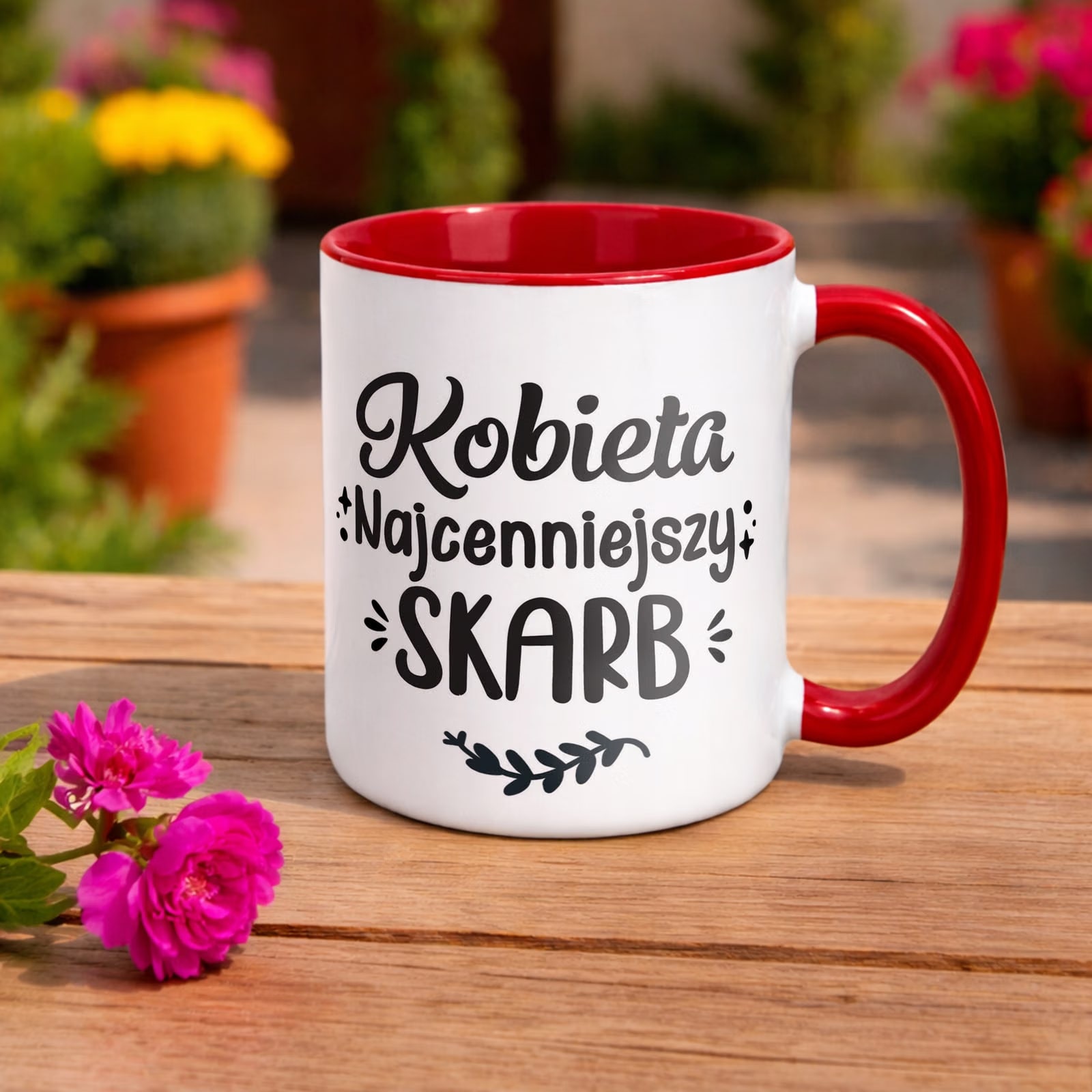 Kubek Czerwony Dzień Kobiet Dla Kobiety Dziewczyny Prezent Upominek