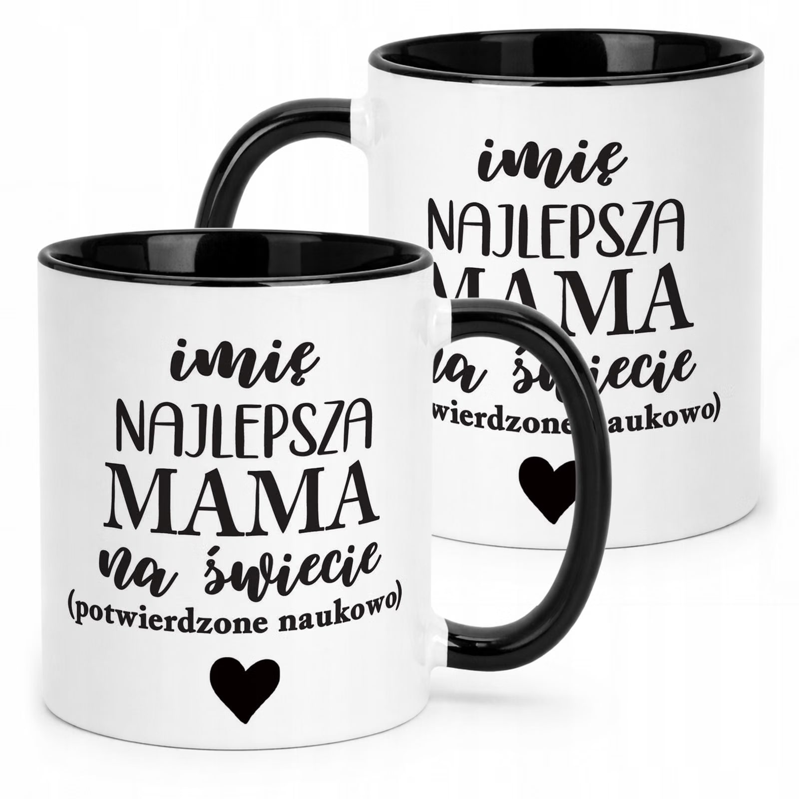 Kubek Czarny Personalizowany Dzień Matki Dla Mamy Prezent Upominek