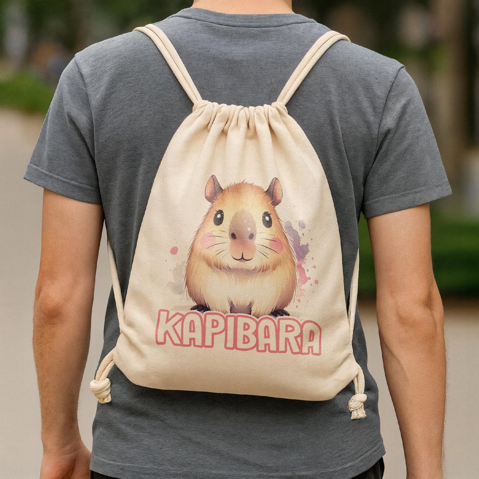 Plecak bawełniany Kapibara Capybara Zwierzak Prezent