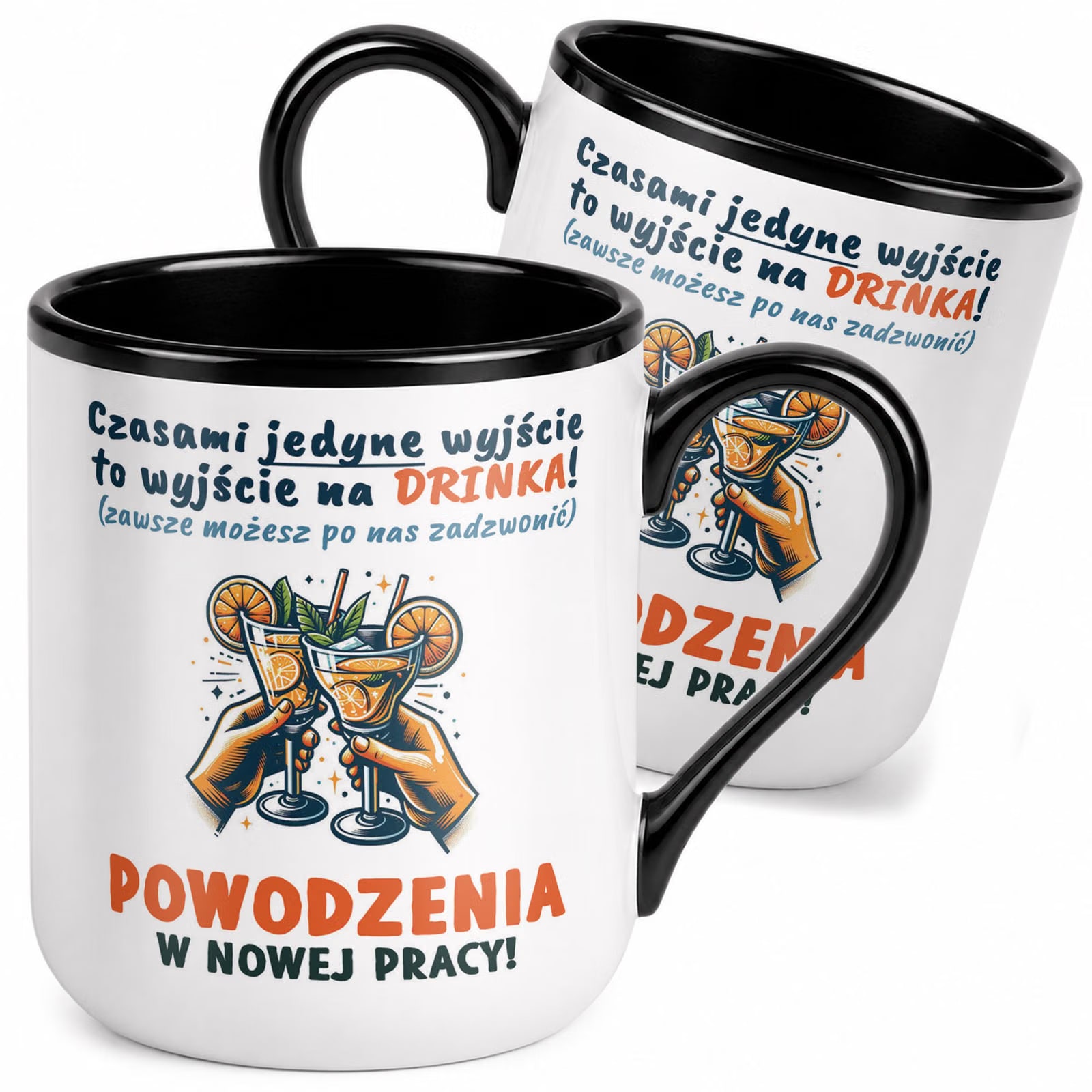 Kubek z nadrukiem Premium Czarny Pożegnanie Odejście z Pracy Prezent